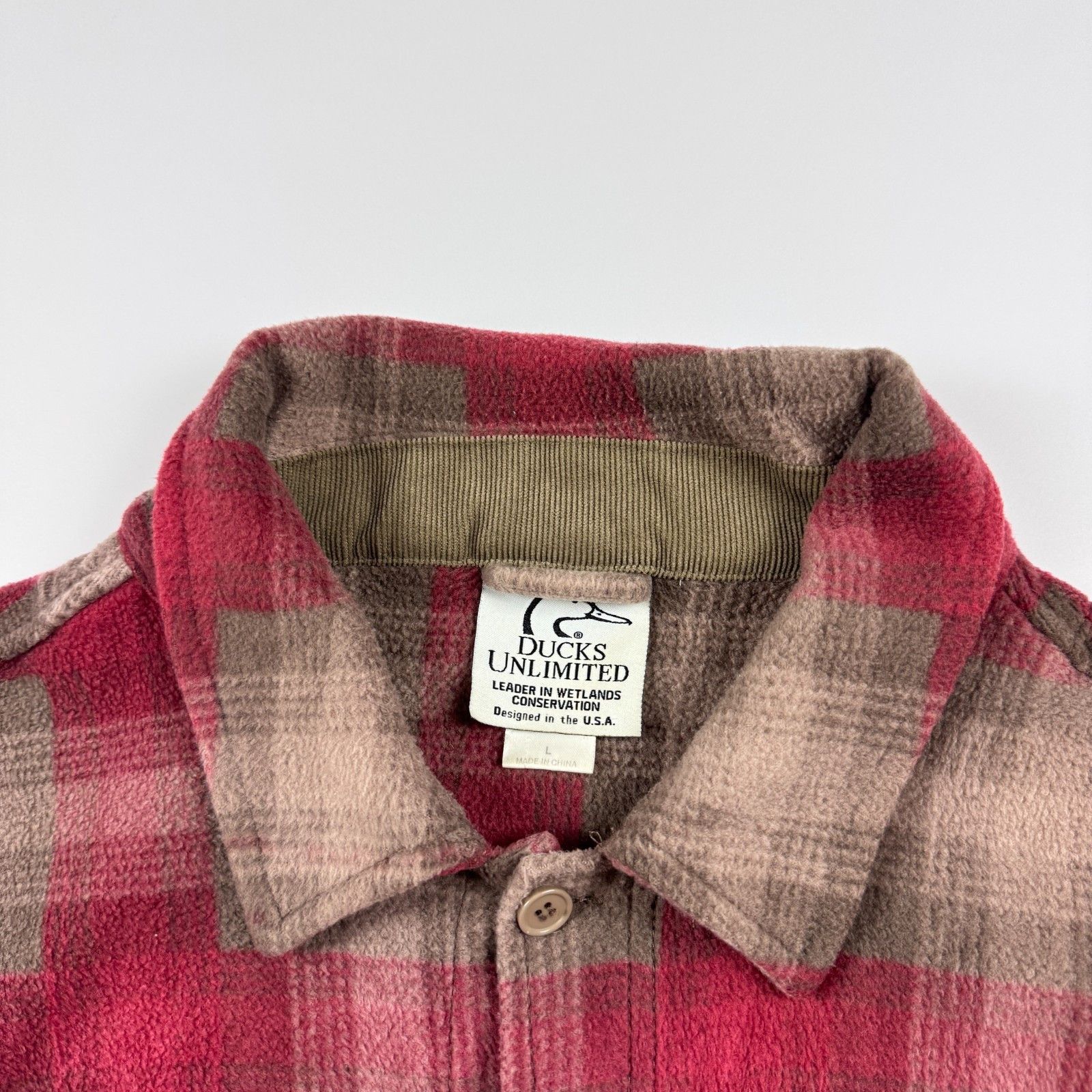 Orvis Ducks Unlimited Fleece L Plaid Hunting Shacket Workwear Size US L / EU 52-54 / 3 - 8 Thumbnail