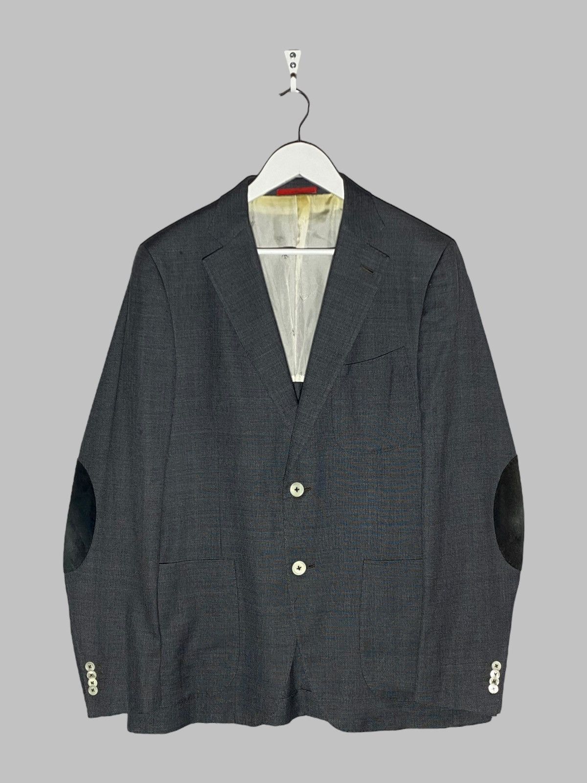 Isaia Isaia Napoli Wool Linen Silk Grey Suit Blazer Size US M / EU 48-50 / 2 - 1 Thumbnail