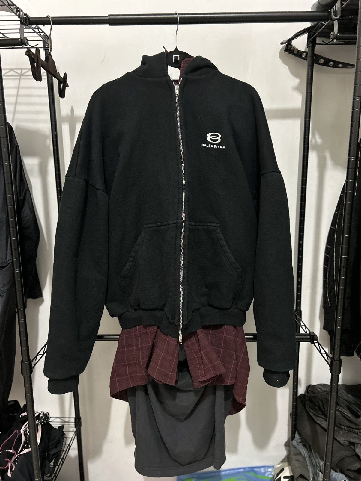 Balenciaga Balenciaga Unity Triple Layered Zip Up Hoodie Size US XL / EU 56 / 4 - 3 Thumbnail