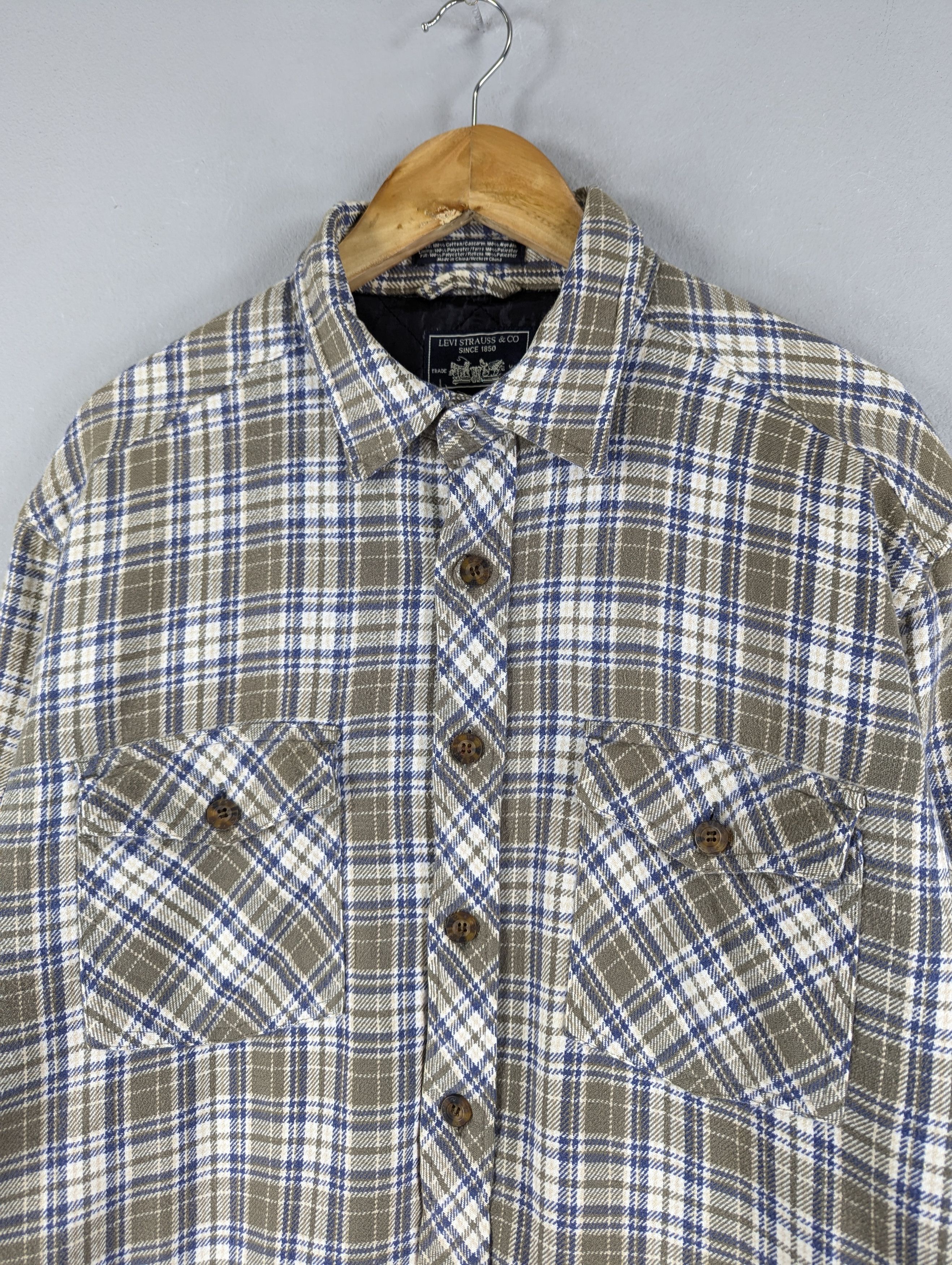 Levi's Levi's Strauss Quilted Lined Flannel Button Ups Jacket Size US L / EU 52-54 / 3 - 7 Thumbnail
