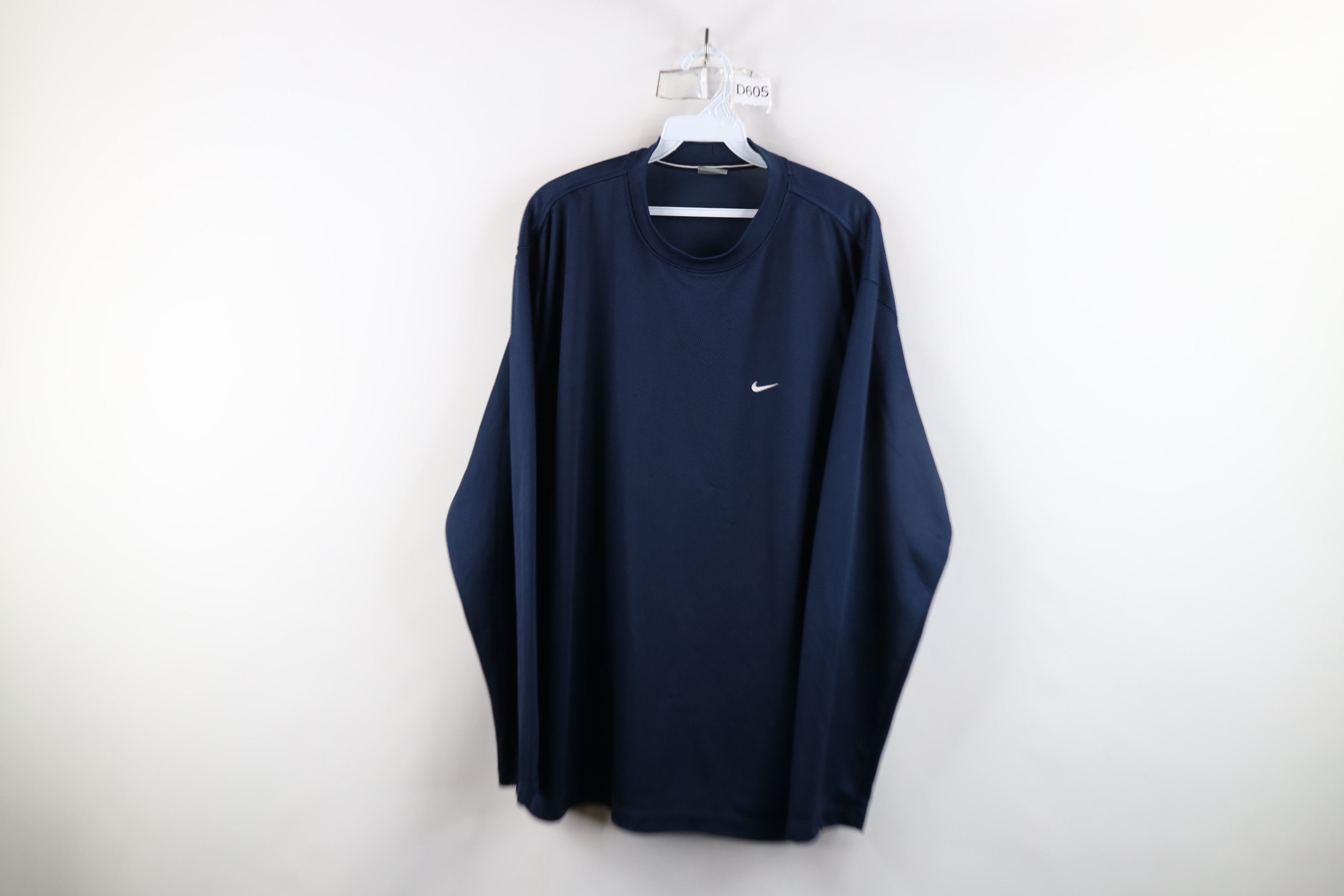 Nike × Vintage Vintage Y2K Nike Swoosh Thermal Knit Long Sleeve T-Shirt Size US XL / EU 56 / 4 - 1 Thumbnail