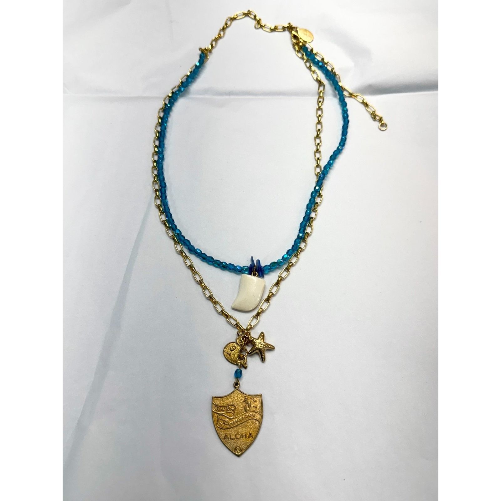 Vintage Vintage aloha blue bead multi strand necklace Size ONE SIZE - 5 Thumbnail