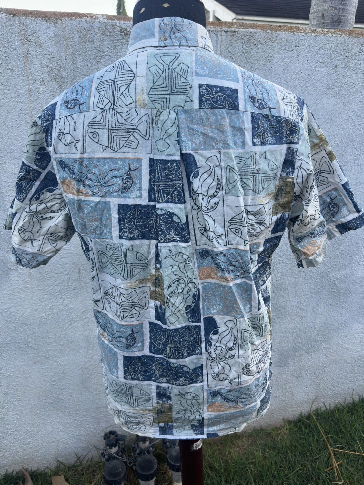 Other PreOwned Kahala Blue Hawaiian Print 3/4 Button Men's Medium Size US M / EU 48-50 / 2 - 2 Thumbnail