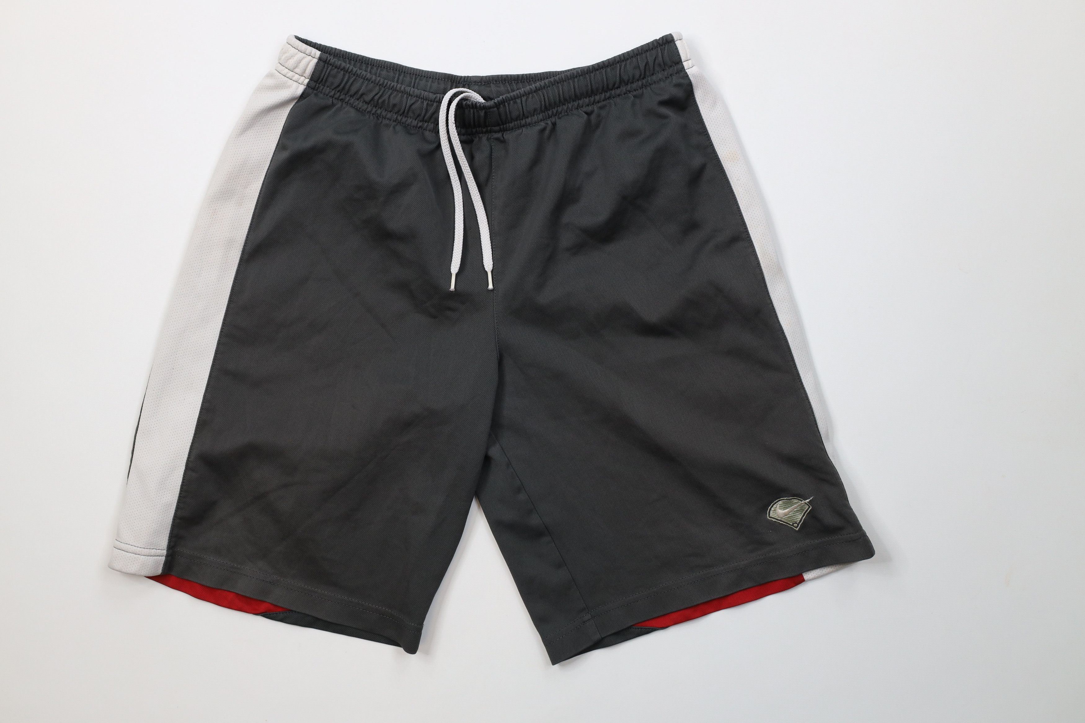 Nike Vintage Nike Baseball Travis Scott Mini Swoosh Shorts Gray Size US 30 / EU 46 - 1 Thumbnail