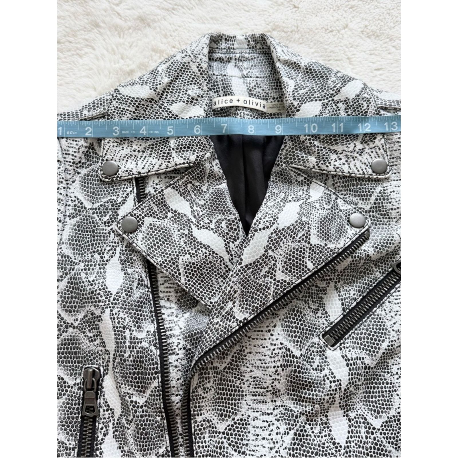Alice + Olivia Alice+Olivia women biker leather jacket XS Size XS / US 0-2 / IT 36-38 - 10 Thumbnail