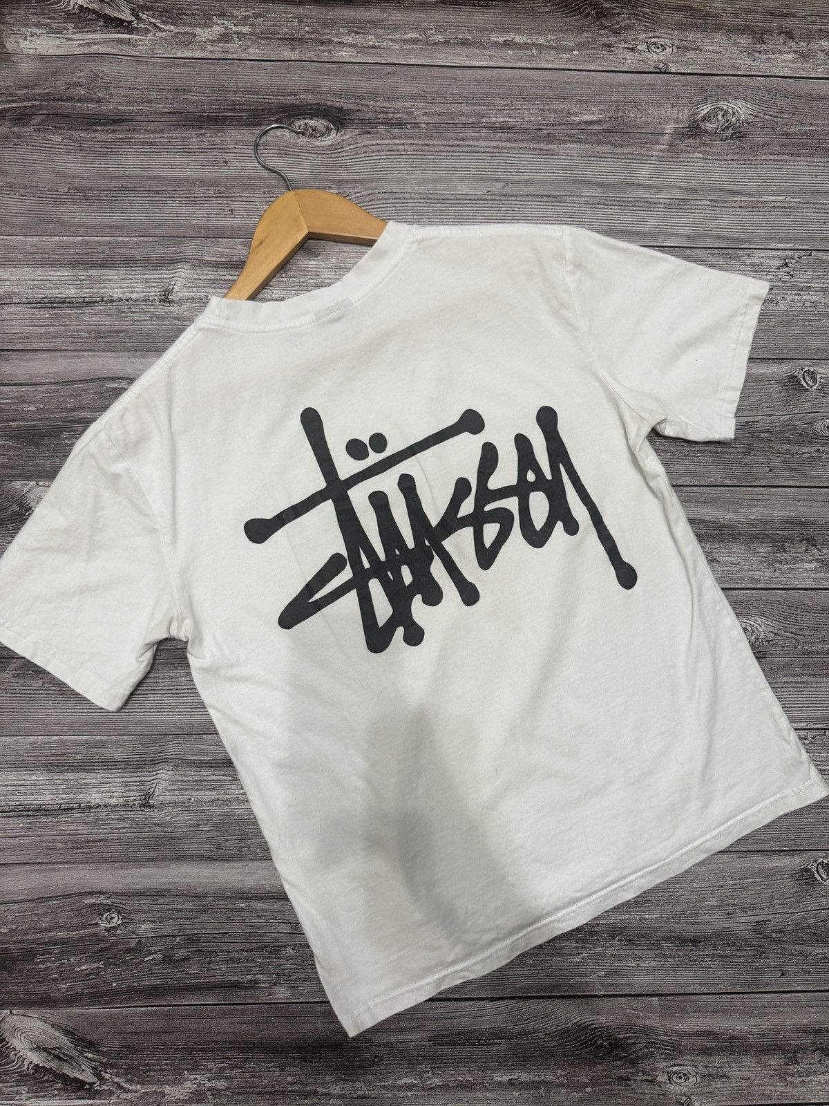 Stussy Stüssy White T-Shirt Big Back Logo Size US S / EU 44-46 / 1 - 3 Thumbnail