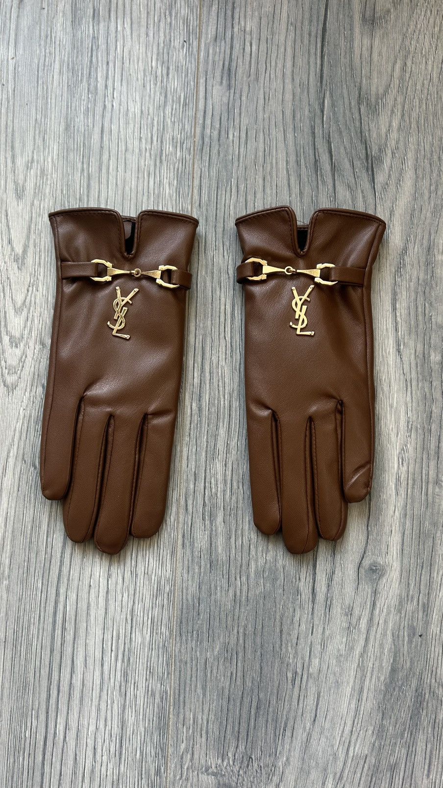 Saint Laurent Paris YSL Rive Gauche Nappa Leather Gloves Size ONE SIZE - 8 Thumbnail