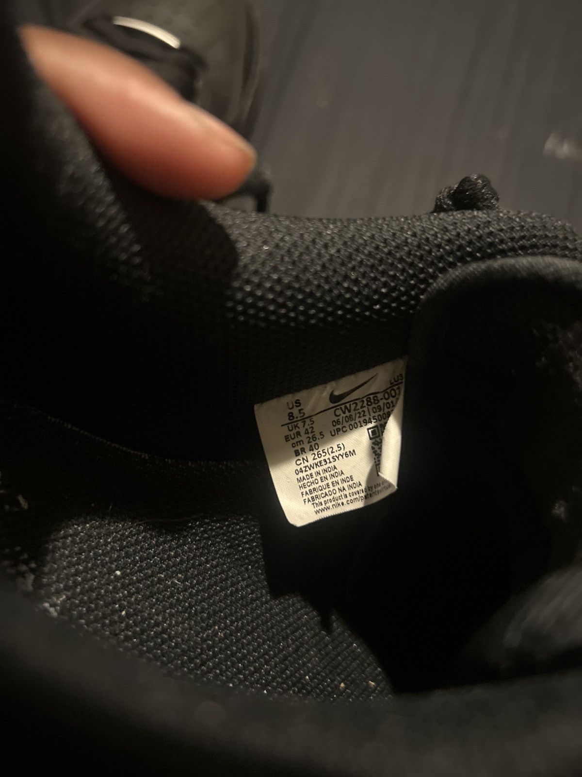 Nike Black Air Force 1s Size US 8.5 / EU 41-42 - 1 Thumbnail