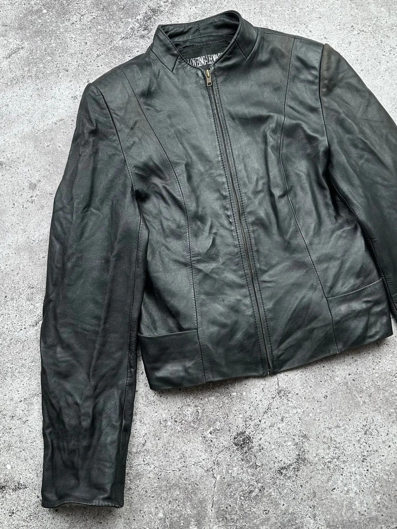 Vintage Vintage Cropped Leather Jacket C389(V7) Size S / US 4 / IT 40 - 2 Thumbnail