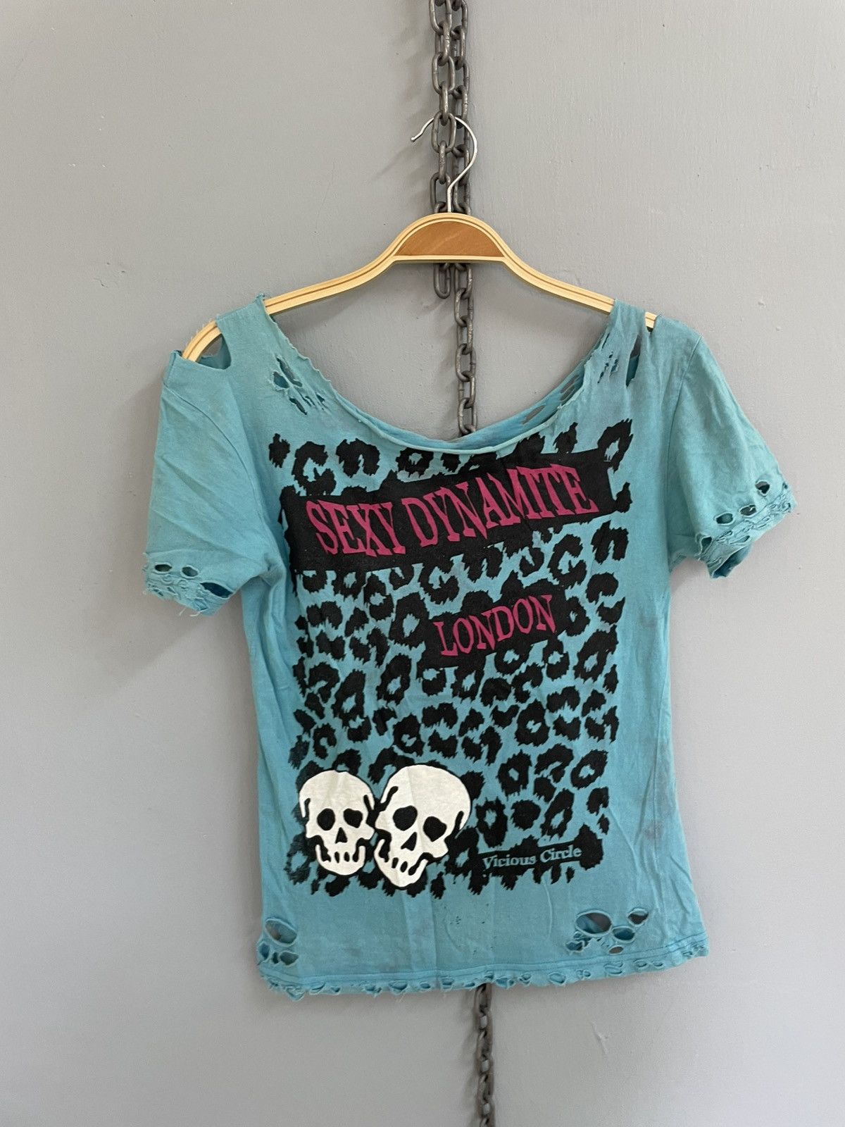 Japanese Brand Sexy Dynamite London distress punk design t shirt Size S / US 4 / IT 40 - 1 Thumbnail