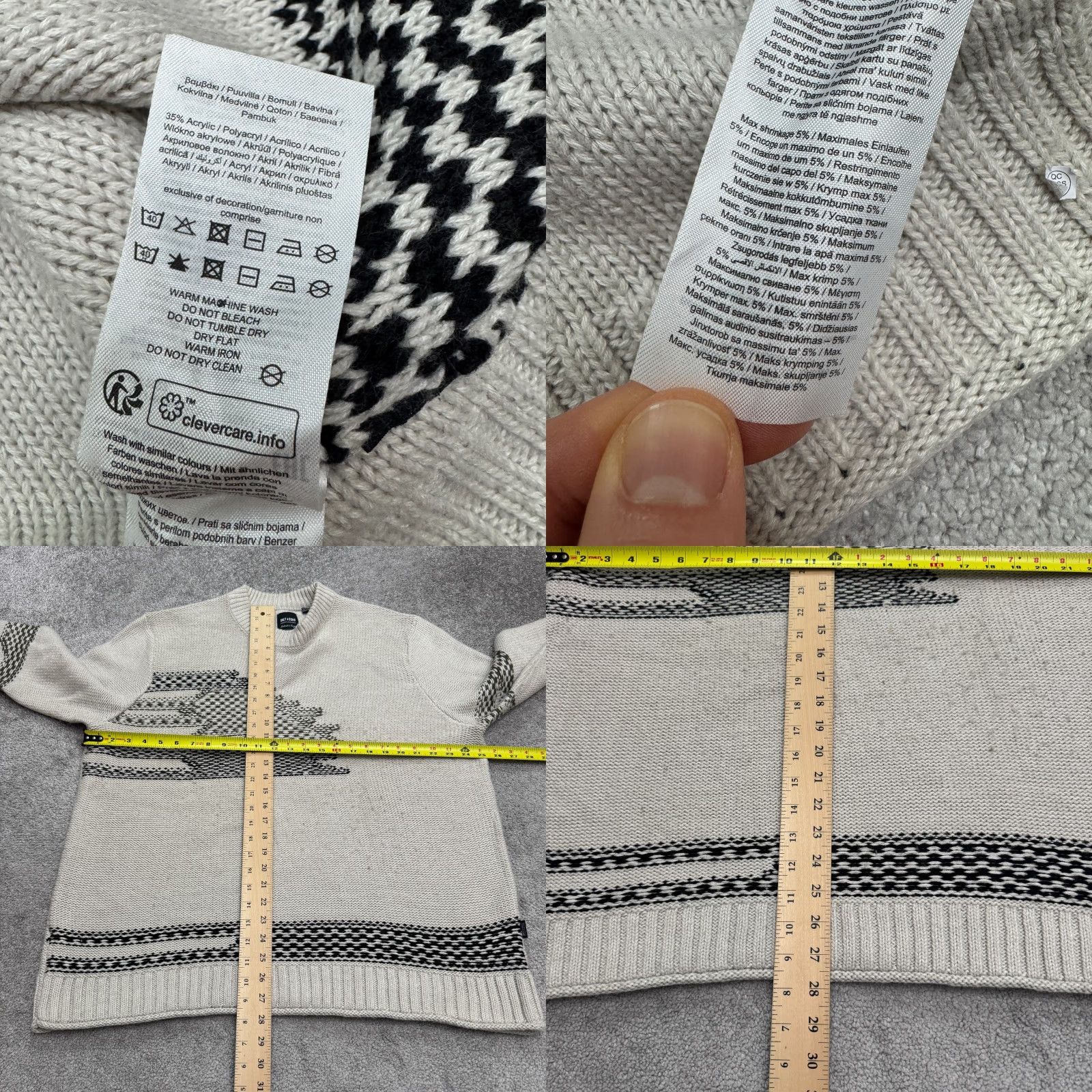 ONLY & SONS ONLY & SONS Sweater Mens 2XL Gray Mock Neck Pullover Knit Graphic Logo Classic Preppy Size US XXL / EU 58 / 5 - 9 Thumbnail