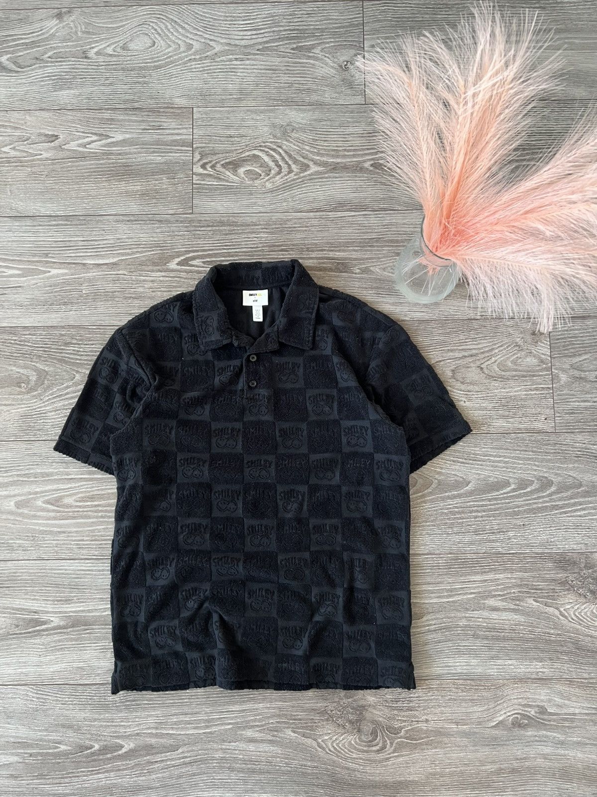 H&M × Other H&M x Smile Mens Textured Polo Shirt Tee‼️ Size US S / EU 44-46 / 1 - 8 Thumbnail