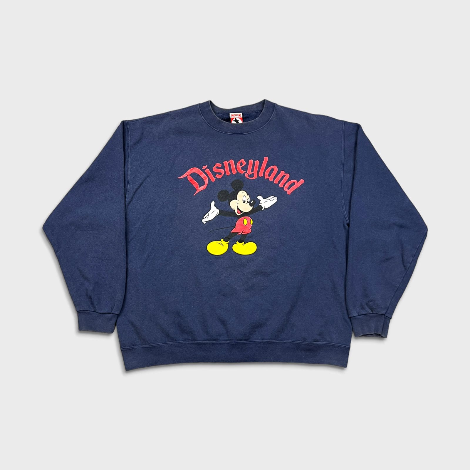 image of Vintage 90's Disney Large Mickey Mouse Cartoon Usa Sweatshirt in Blue, Men's