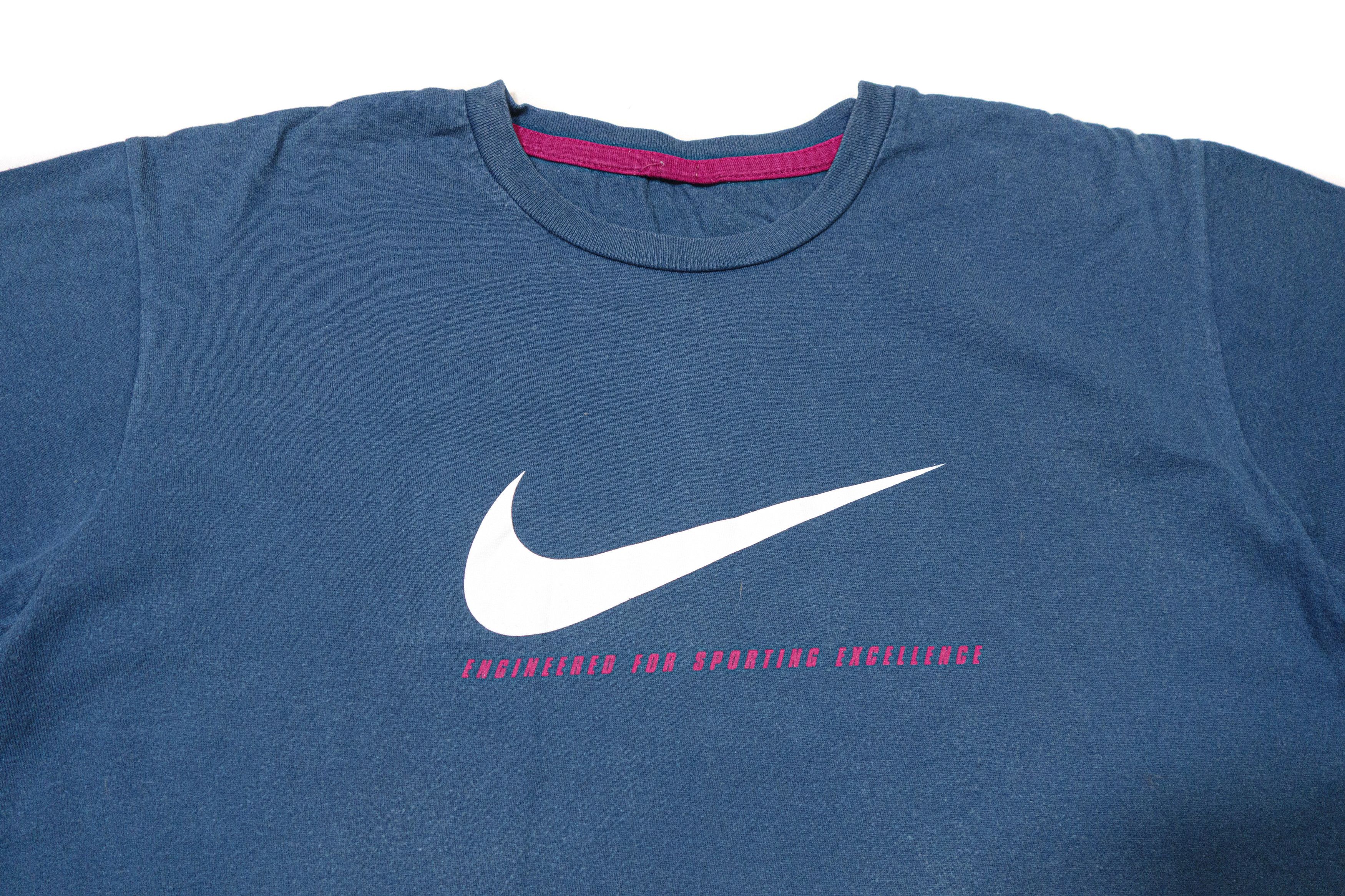 Nike 90S Swoosh Big Logo Faded T-Shirt Size US L / EU 52-54 / 3 - 3 Thumbnail