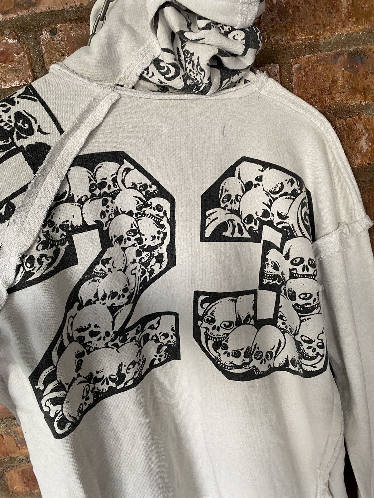 Japanese Brand Vtg Buddist Punk Japan cut and fringe Skull full zip hoodie Size US M / EU 48-50 / 2 - 18 Thumbnail