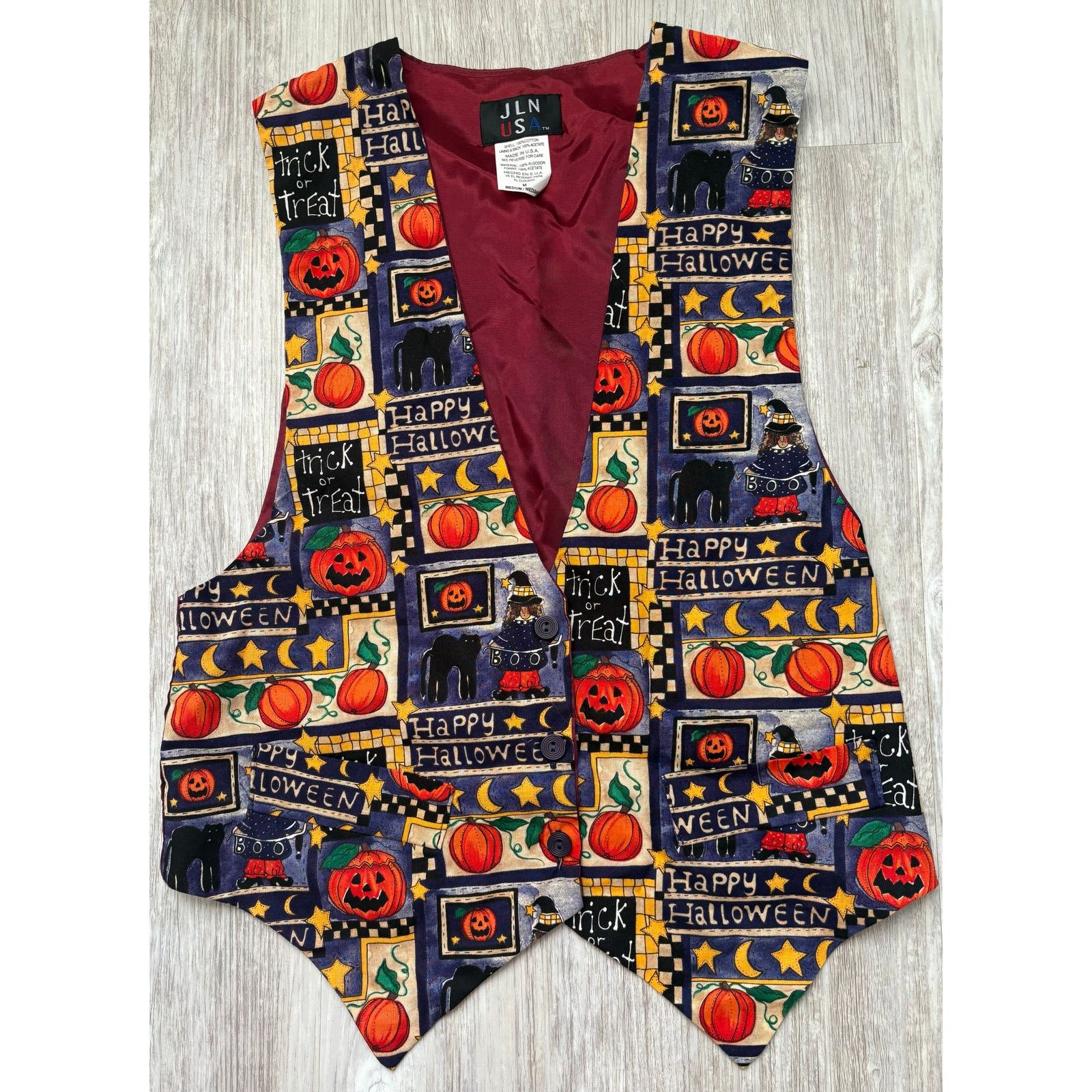 Other JLN USA | Halloween Jack o Lantern Pumpkins Vest | Medium Size M / US 6-8 / IT 42-44 - 1 Thumbnail