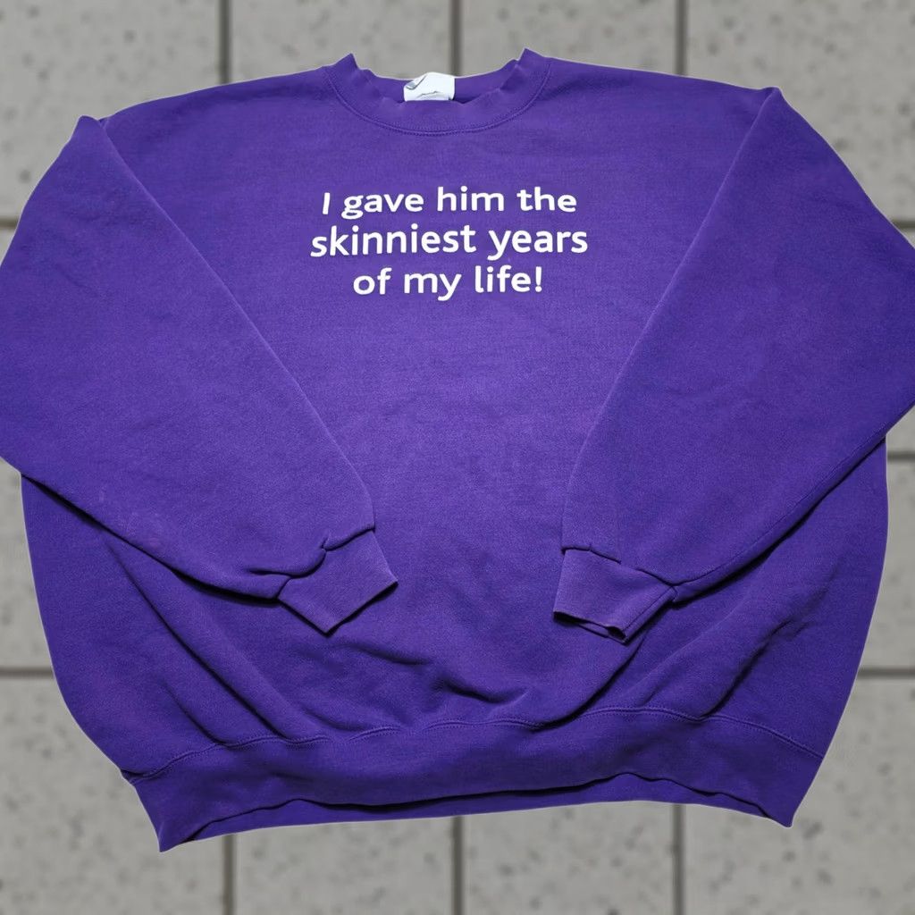 Lee VINTAGE Lee Women's Sweatshirt Heavyweight Cotton Blend USA Purple Size 2XL Regular Pullover Crew Neck Long Sleeve Size XXL / US 16-18 / IT 52-54 - 1 Thumbnail