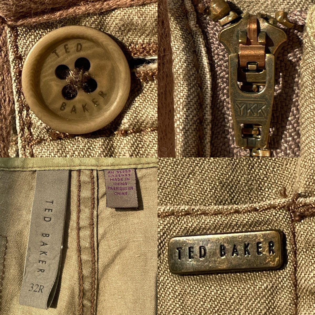 Ted Baker Ted Baker Linen Wide Pants Khaki Size US 32 / EU 48 - 7 Thumbnail
