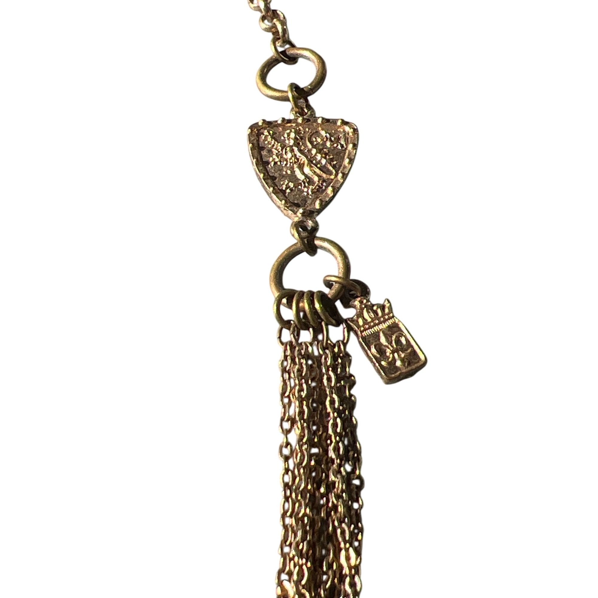Other Cookie Lee Gold Tone Long Multi Chain Necklace Heart Key Fle Size ONE SIZE - 2 Thumbnail