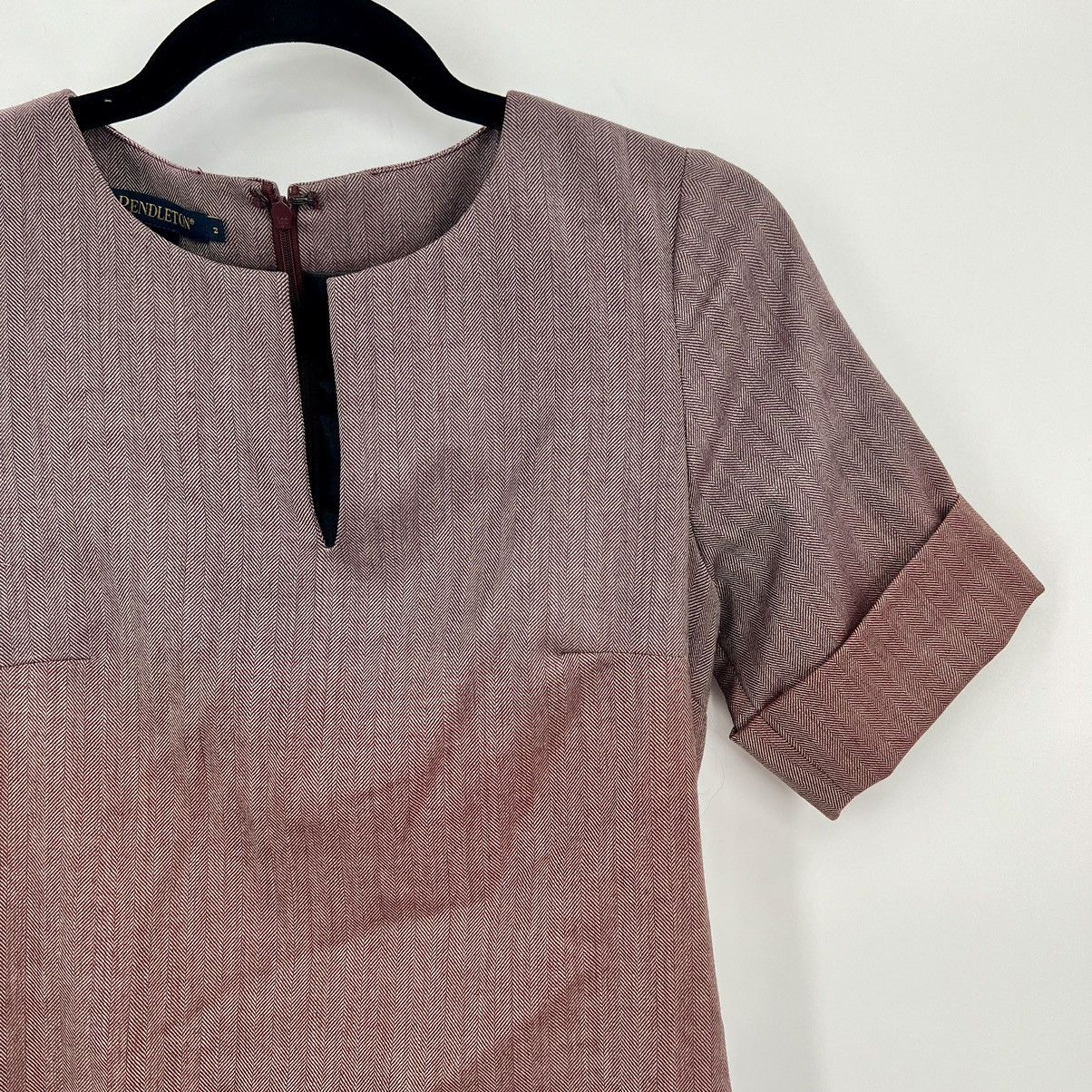 Pendleton Pendleton Ombre Virgin Wool Business Mini Dress Herringbone Size XS / US 0-2 / IT 36-38 - 3 Thumbnail