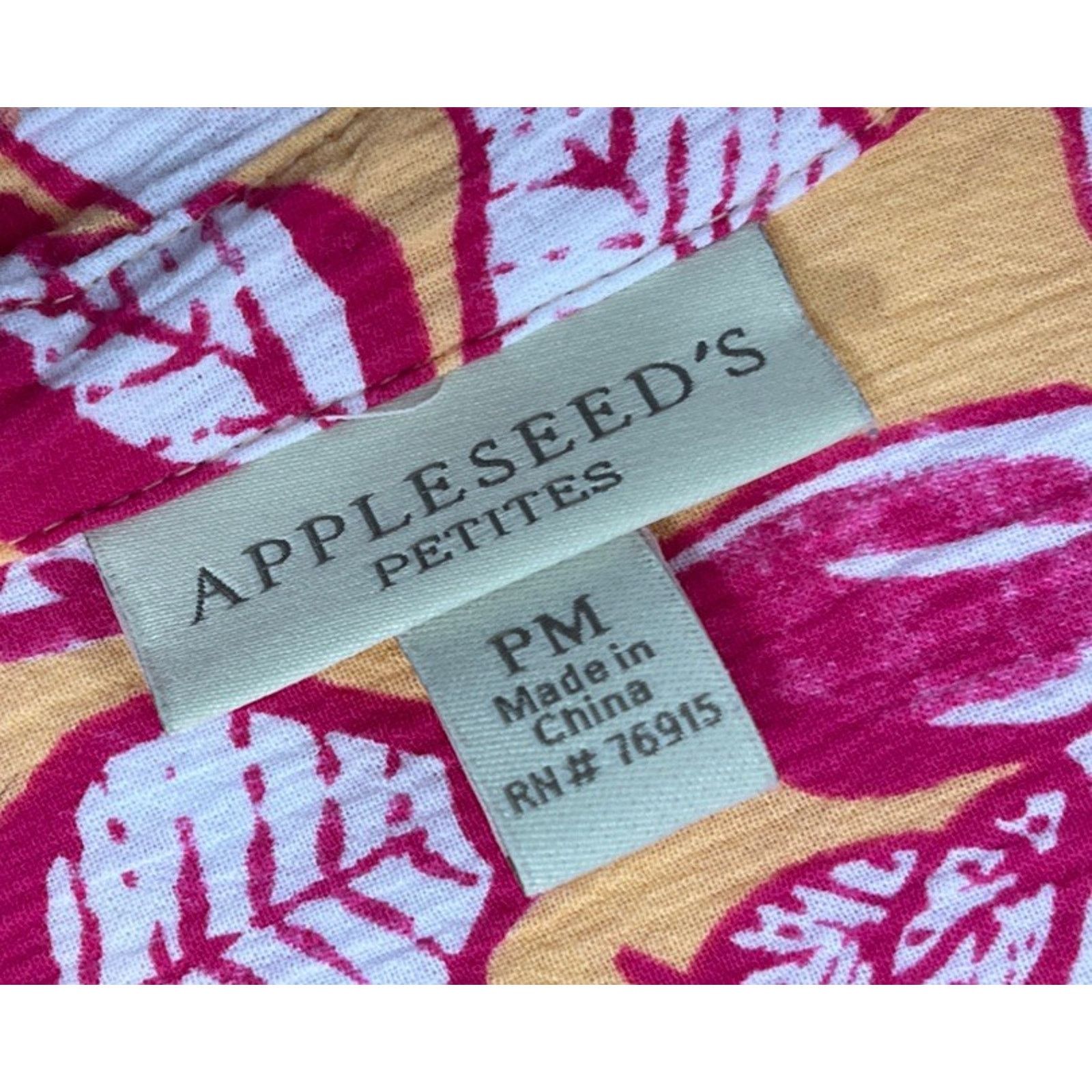 Other Appleseed's orange & pinks floral print shirt medium Petite Size M / US 6-8 / IT 42-44 - 5 Thumbnail