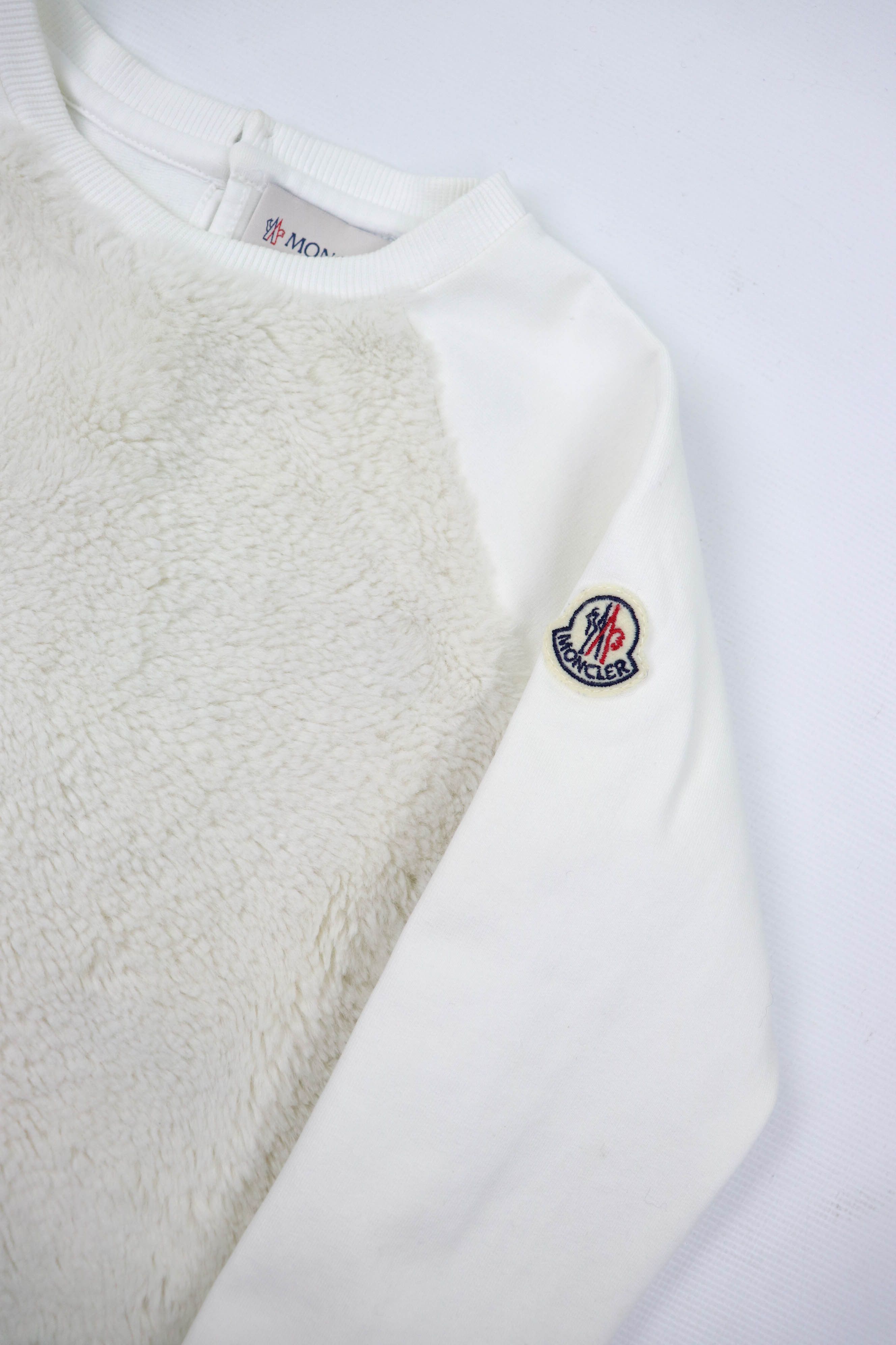 Moncler Moncler Girls Kids Faux Fur Front White Cotton Long Sleeve Size XXS / US 00 / IT 34 - 5 Thumbnail