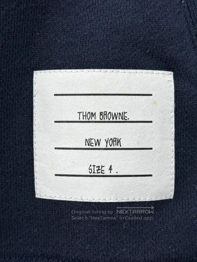 Thom Browne Thom Browne Navy Blue Striped Knit Jacket Size US XL / EU 56 / 4 - 4 Thumbnail