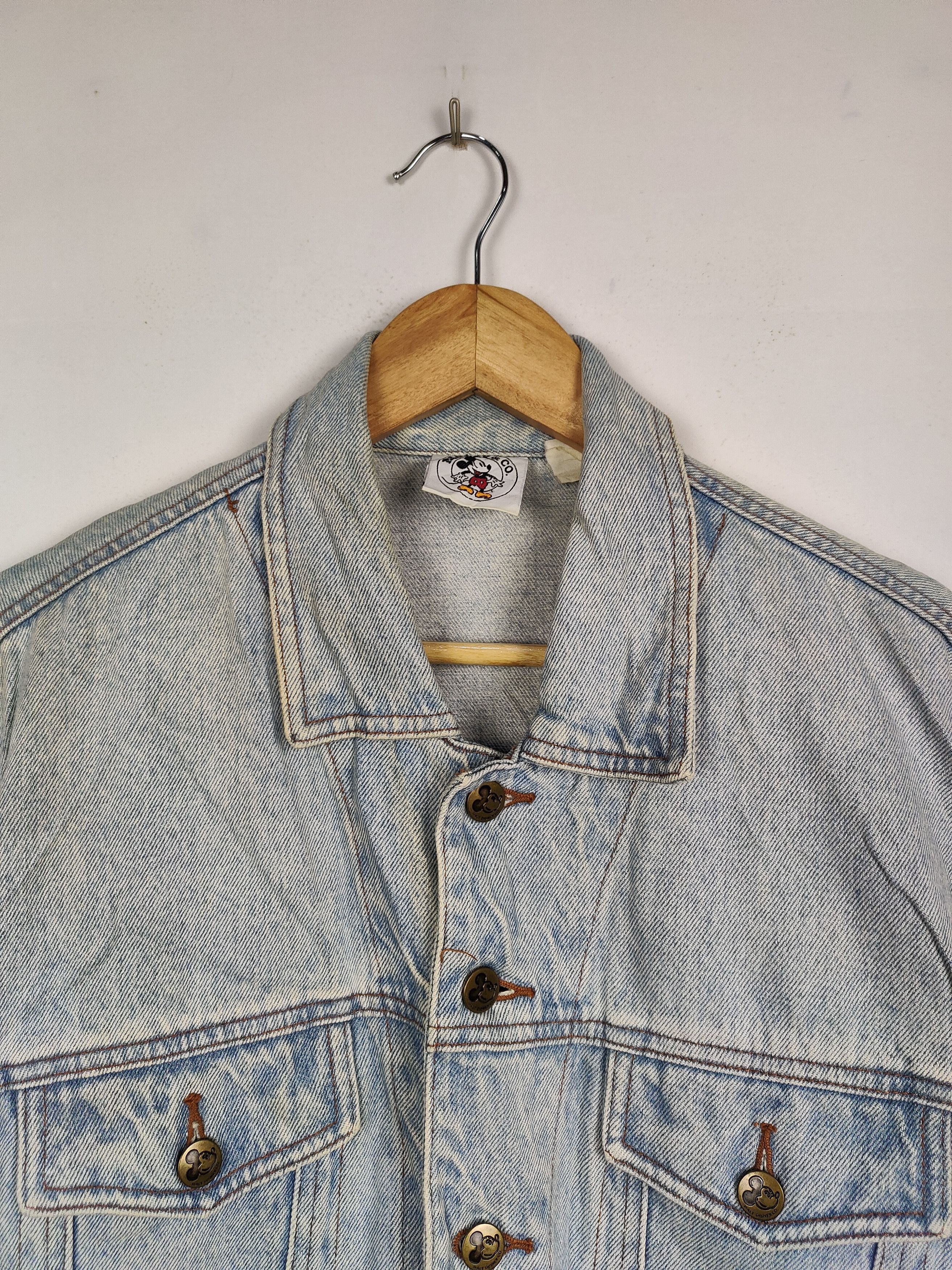 Mickey Mouse × Vintage Vintage Mickey Mouse Denim Jacket Size US L / EU 52-54 / 3 - 3 Thumbnail