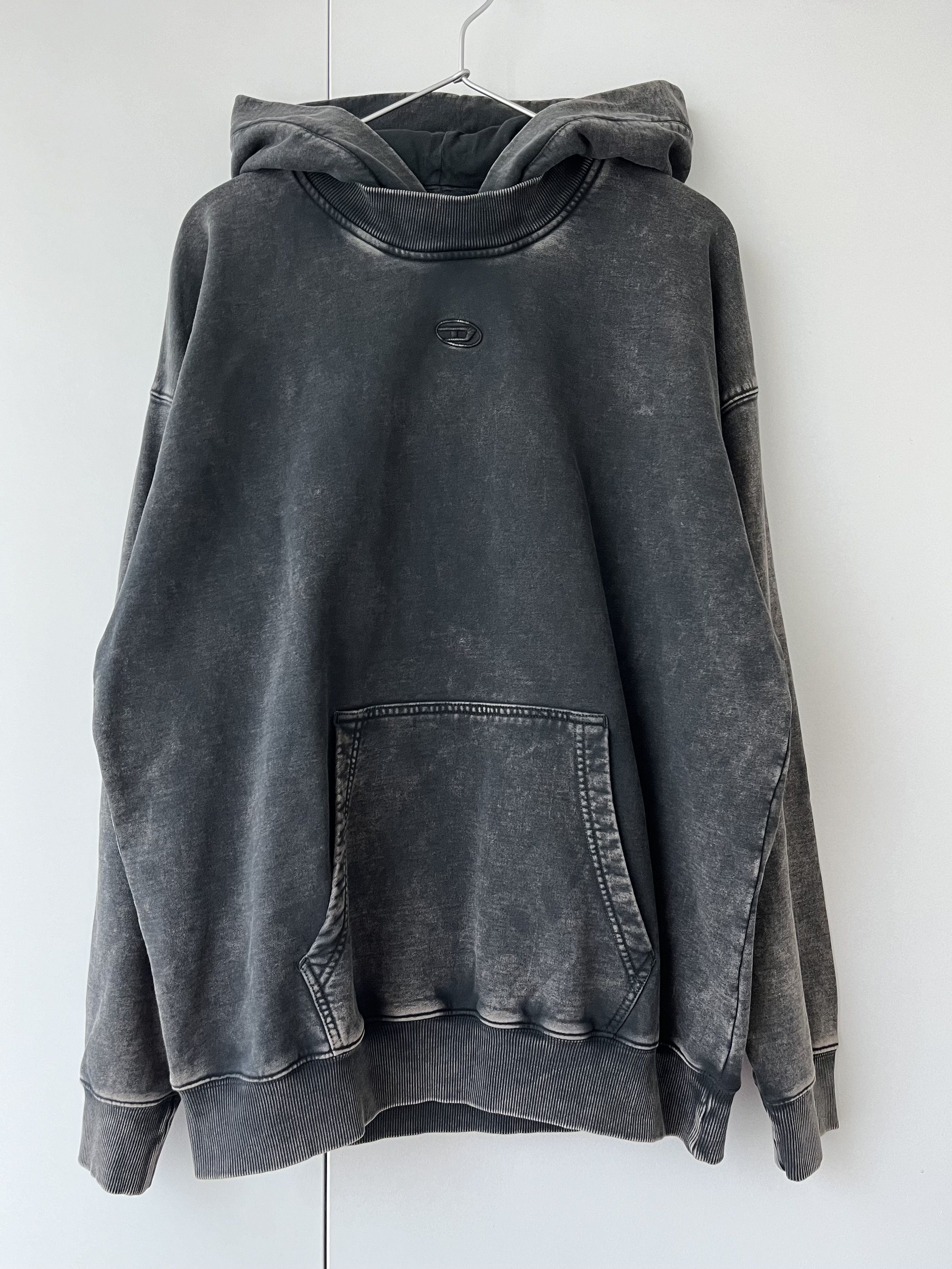 Image of Diesel Nekkover Hoodie Small in Black, Men's