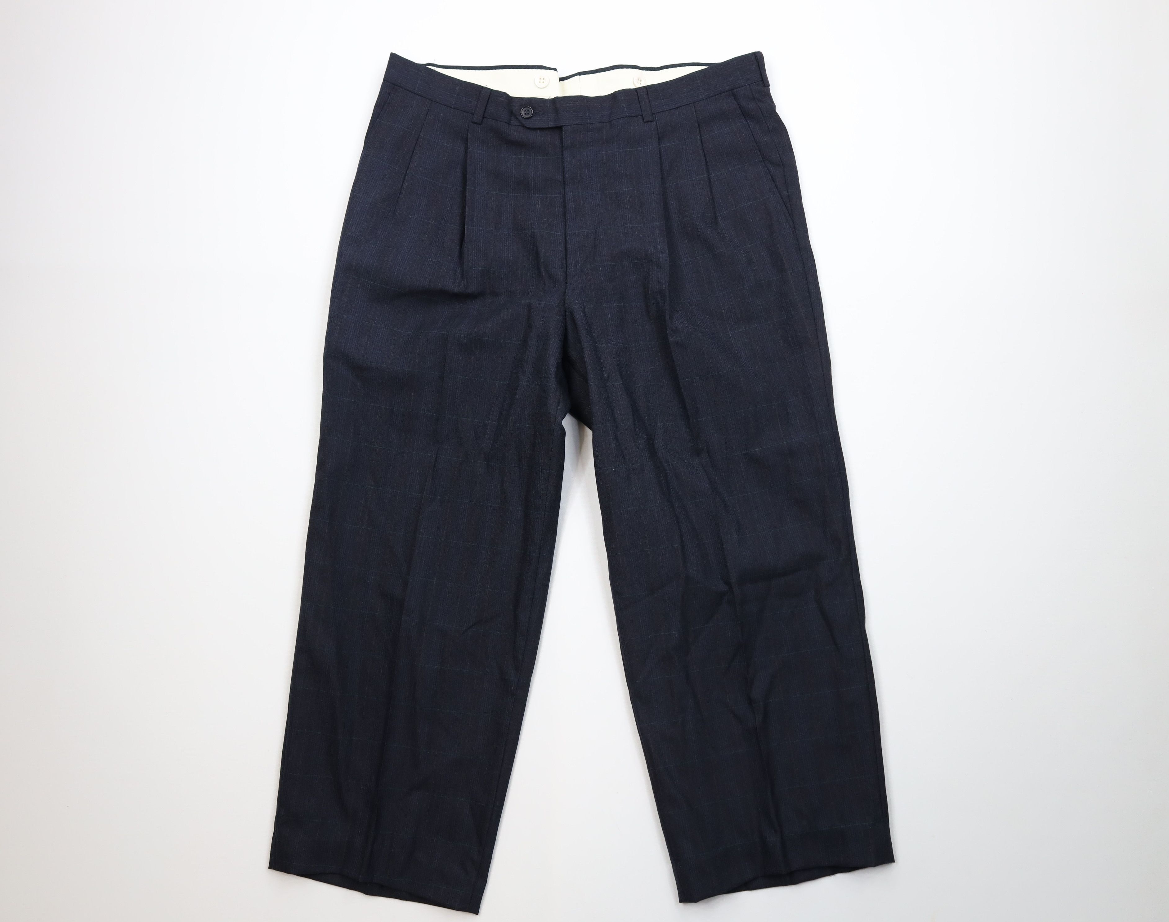 Vintage Vintage 70s Streetwear Wide Leg Chino Pants Plaid USA Size US 36 / EU 52 - 1 Thumbnail