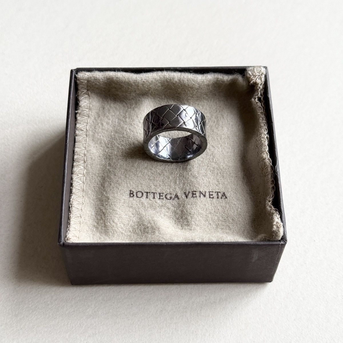 Bottega Veneta Bottega Veneta Sterling Silver Woven Ring Size ONE SIZE - 1 Thumbnail