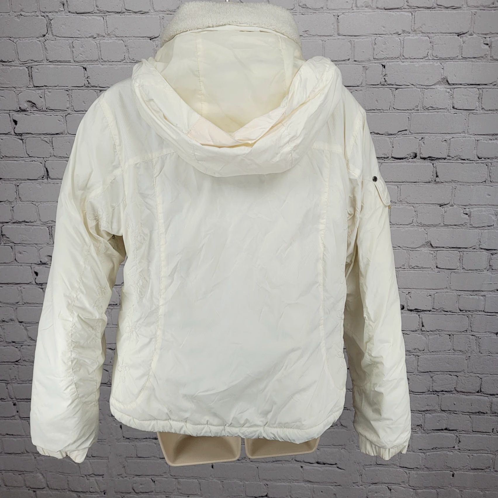 Vintage White Sierra Ivory Waterproof Breathable Hooded Insulated Zip Jacket M Size M / US 6-8 / IT 42-44 - 2 Thumbnail