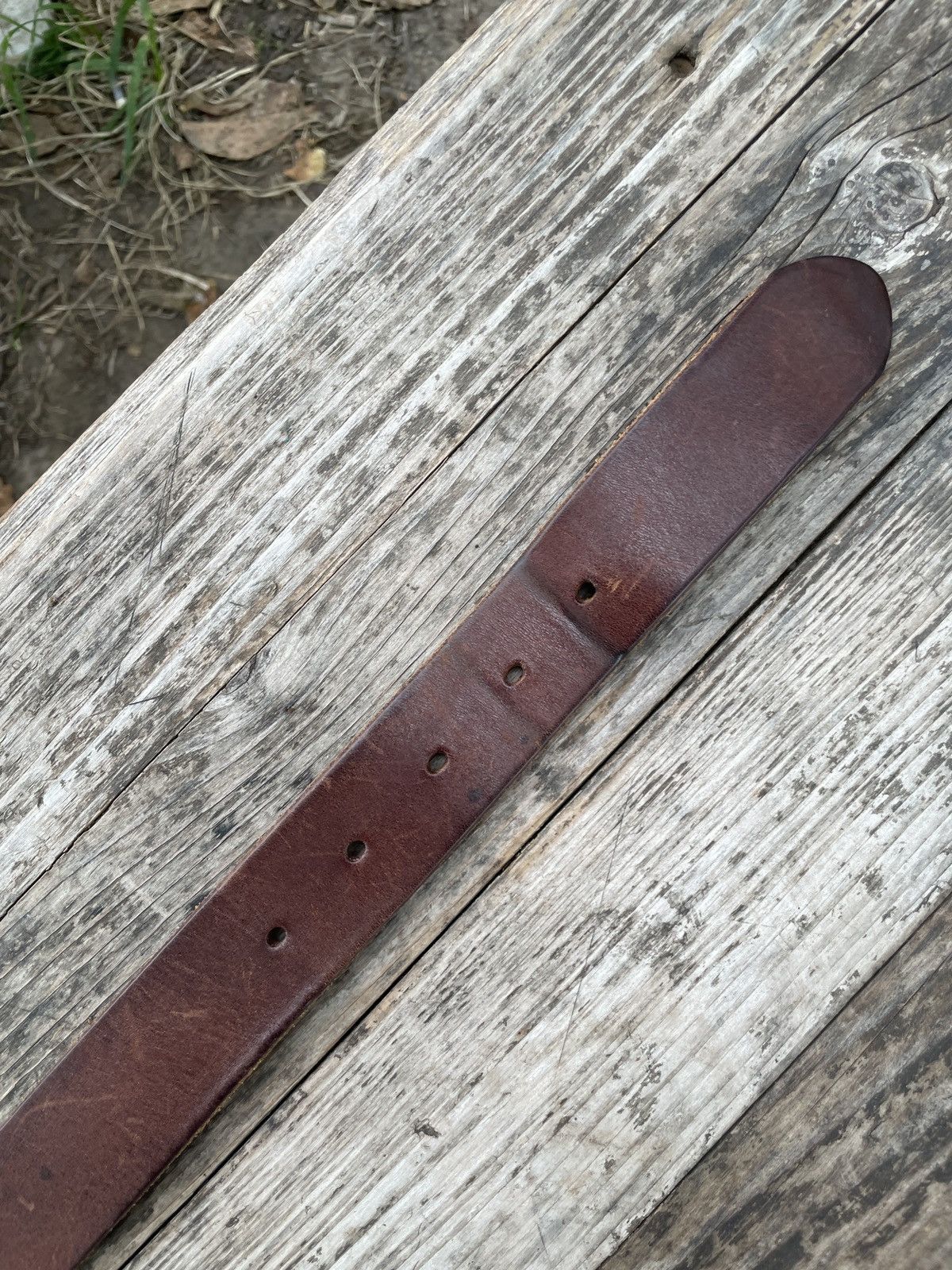 Polo Ralph Lauren Vintage Polo Ralph Lauren Leather Belt Solid Brass Size 32 - 15 Thumbnail