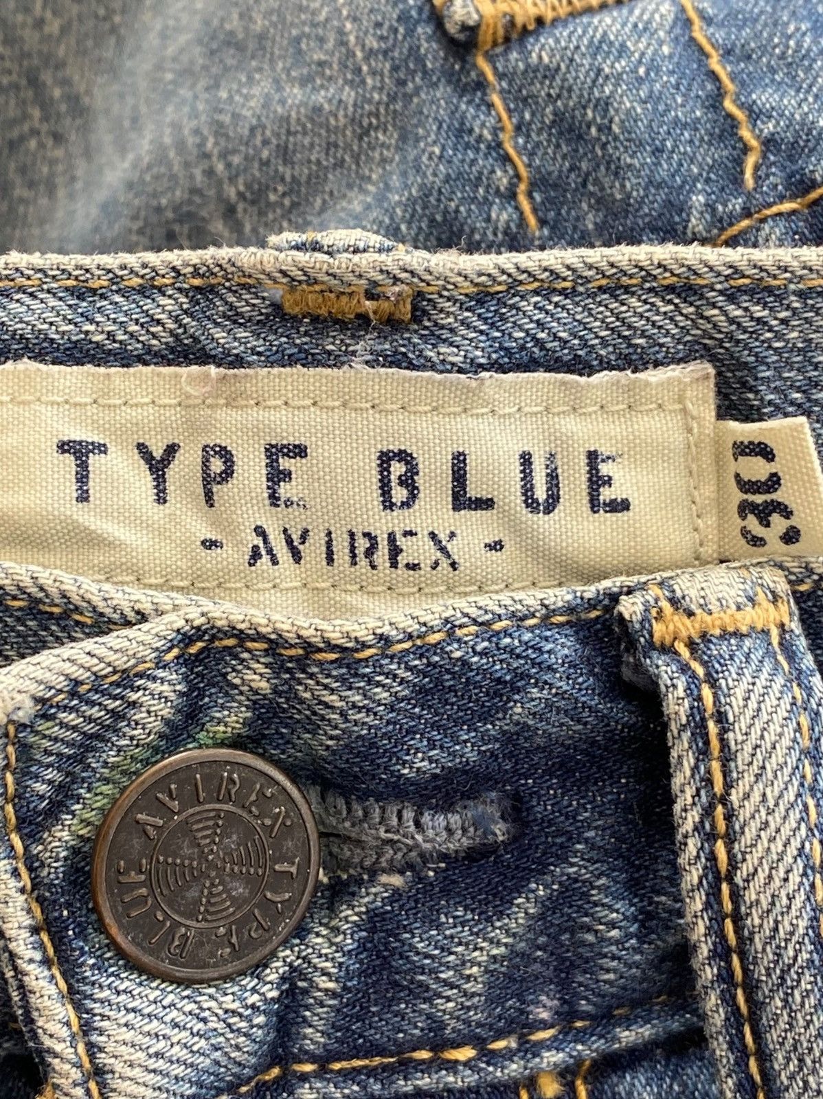 Avirex Avirex Distressed Patch Work Style Straight Leg Jeans Size US 30 / EU 46 - 10 Thumbnail