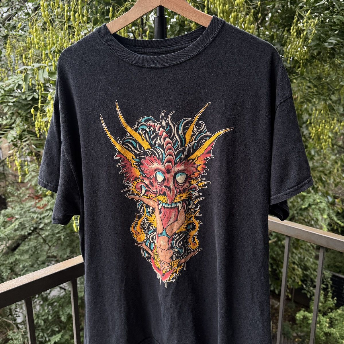 Vintage Thrashed Faded Distressed Tattoo Art Shirt ERD Grunge Skater Size US XL / EU 56 / 4 - 6 Thumbnail