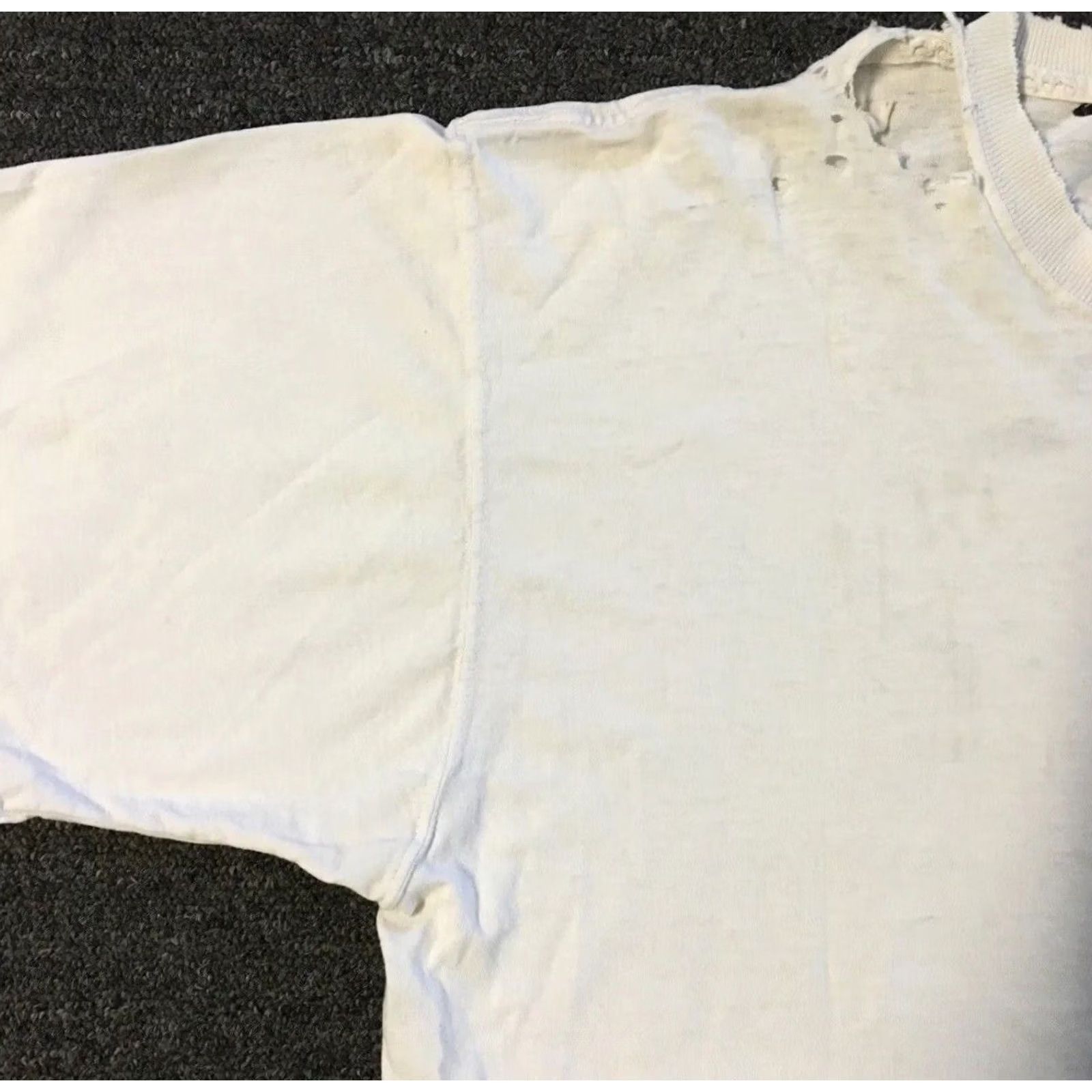 Thrasher VINTAGE Destroyed Shirt XL White Funny Joke "Fish Tremble At My Name" Grunge 90s Y2K Casual Mens Shirt Size US XL / EU 56 / 4 - 7 Thumbnail