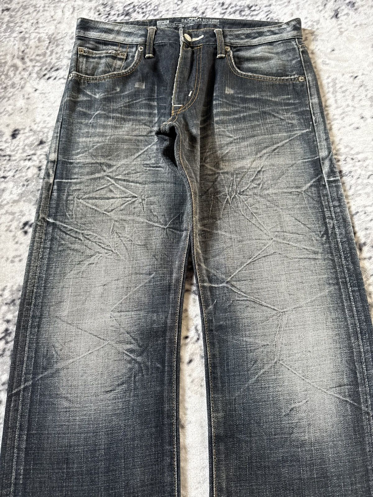 Edwin Edwin 502 Sulfur Denim Shadow Wash Jeans Size US 30 / EU 46 - 3 Thumbnail