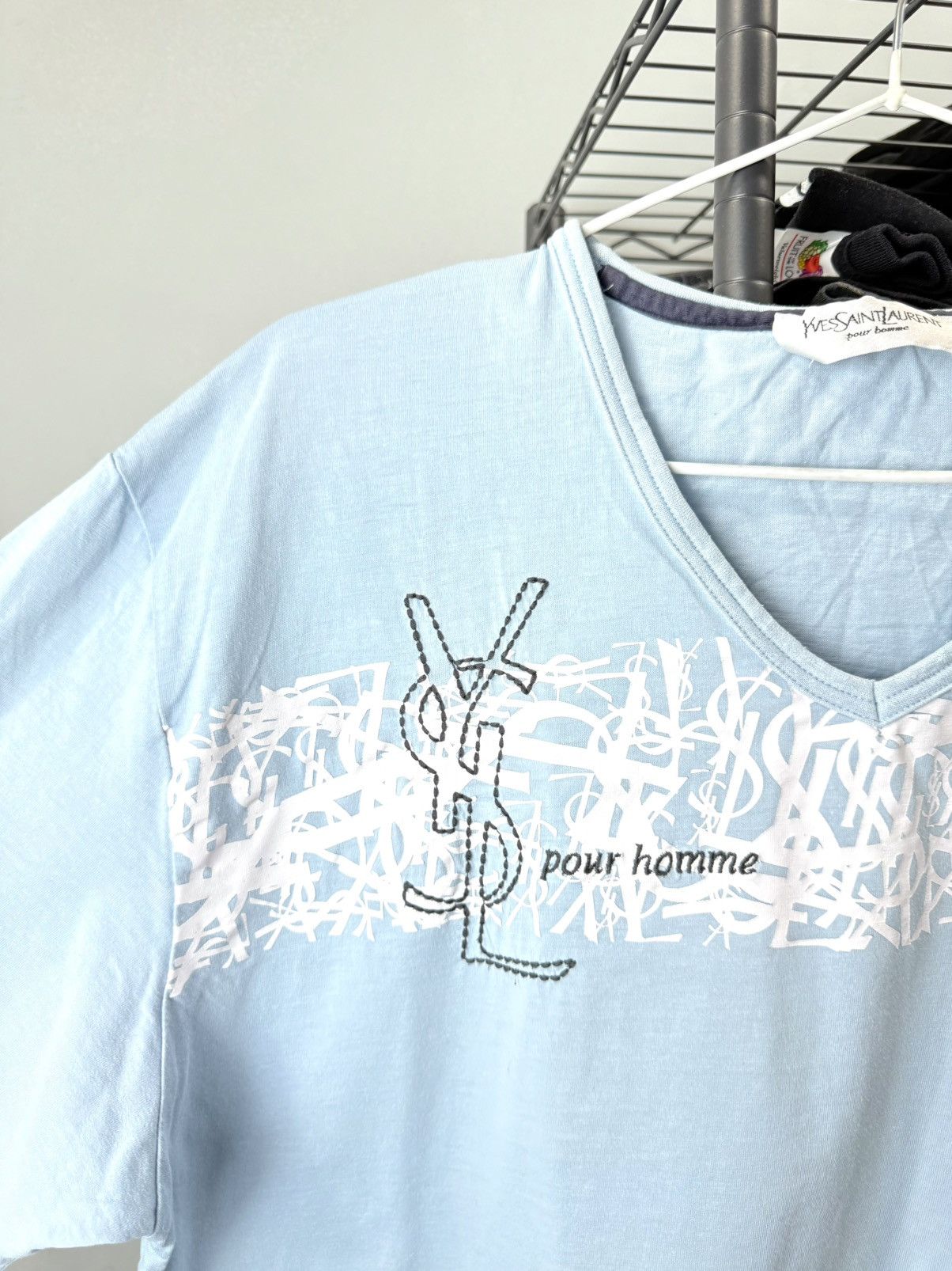 Yves Saint Laurent Rare! Vintage YSL Yves Saint Laurent T Shirt Size US XL / EU 56 / 4 - 2 Thumbnail