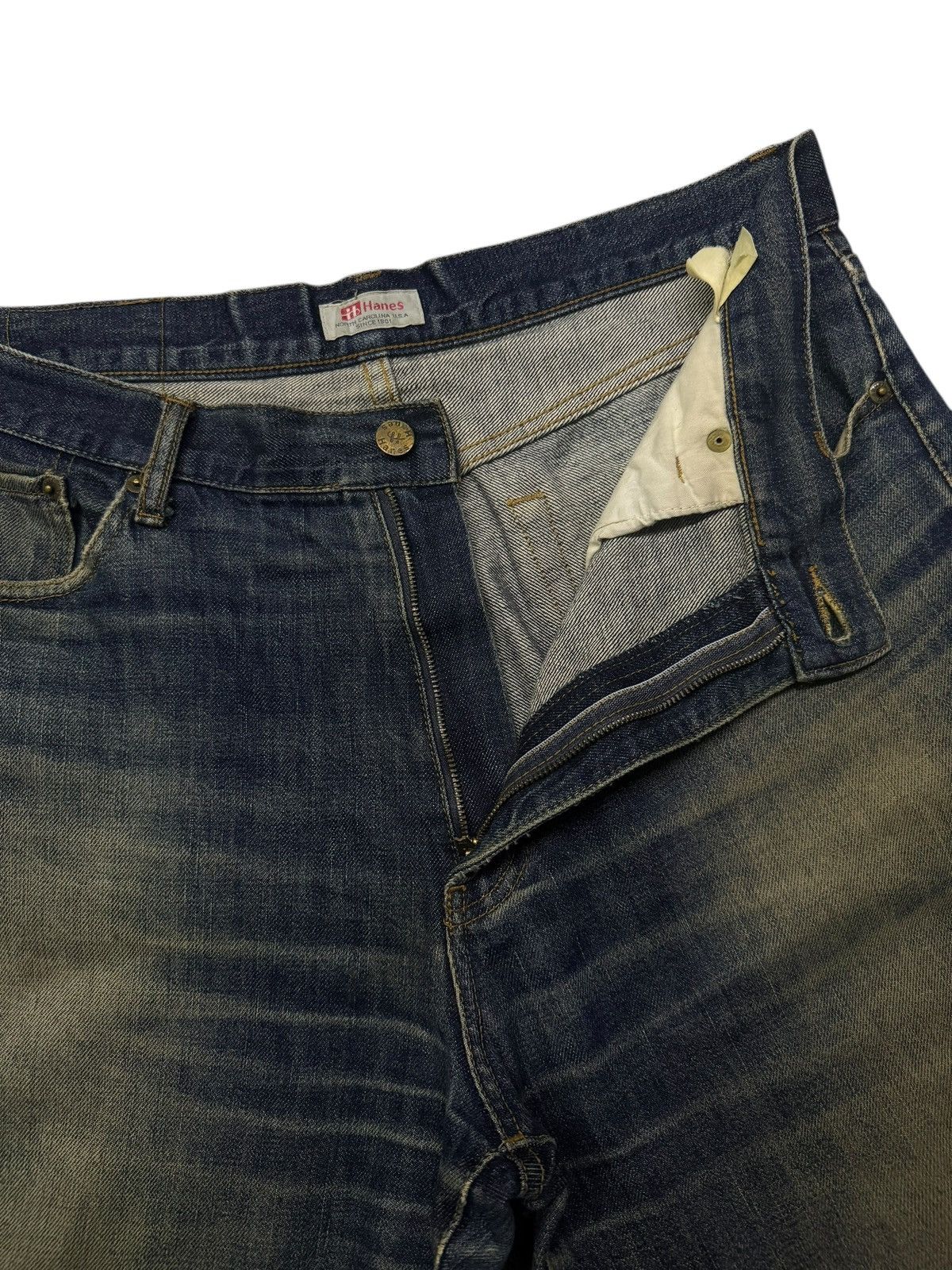 Hanes Vintage Hanes Jeans Made in USA 90s | Vintage Faded | W35 Size US 35 - 8 Thumbnail
