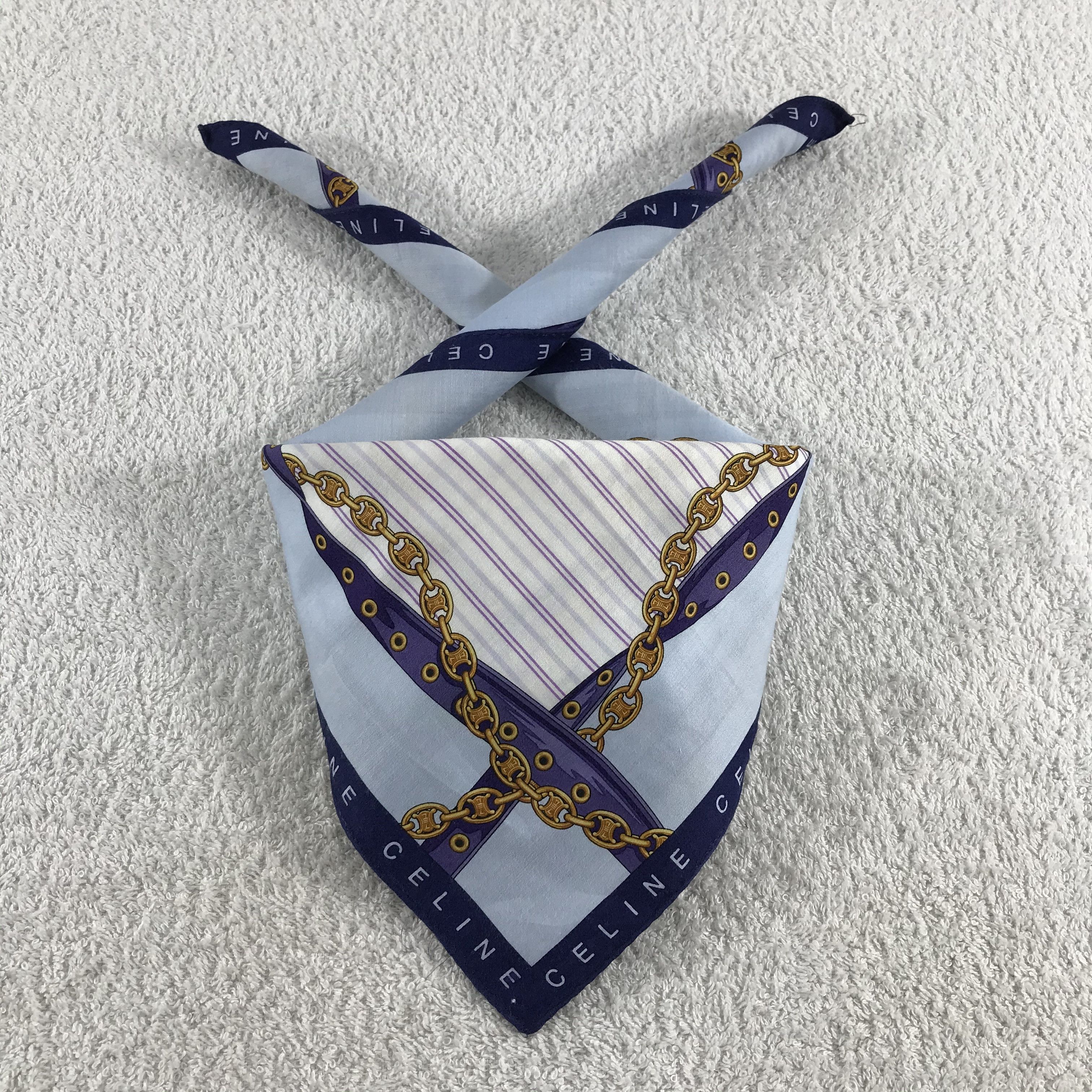 Celine × Vintage Celine Bandana / Handkerchief / Neckerchief - S068 Size ONE SIZE - 3 Thumbnail