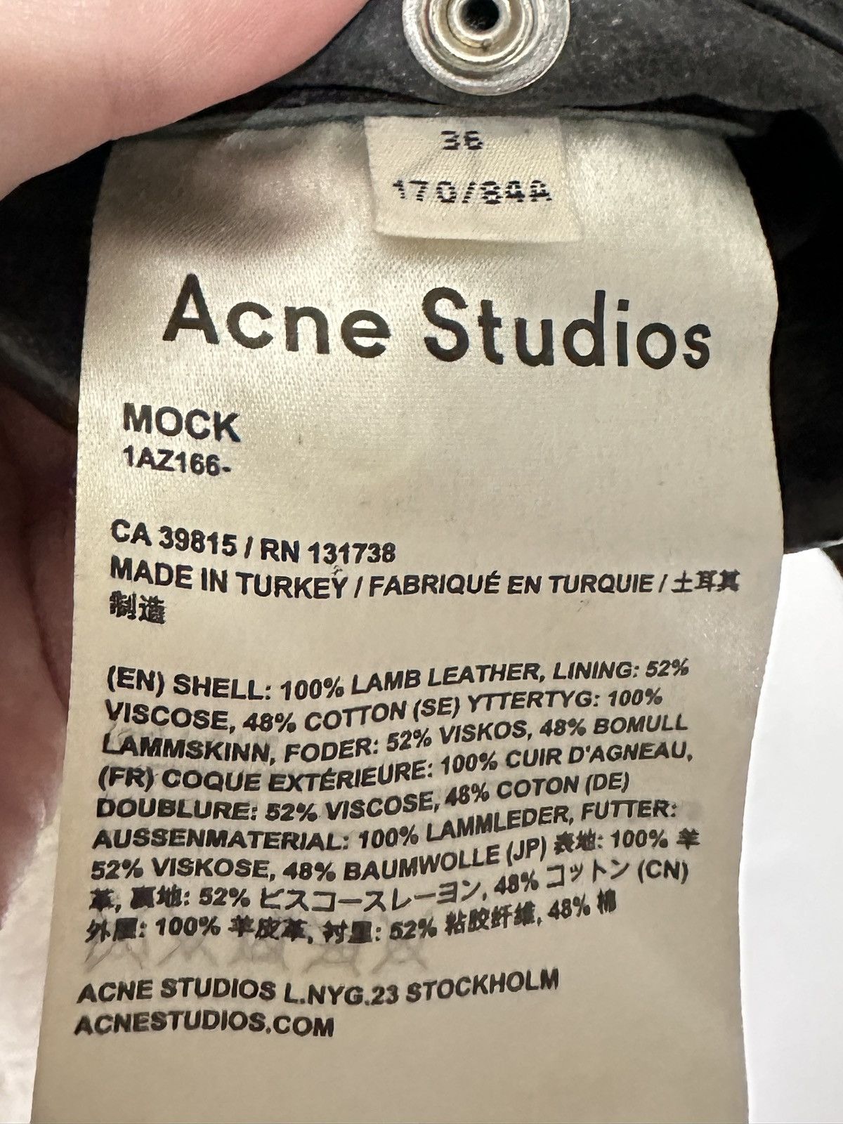Acne Studios Acne Studios Mock Leather Biker Jacket Size XS / US 0-2 / IT 36-38 - 9 Thumbnail