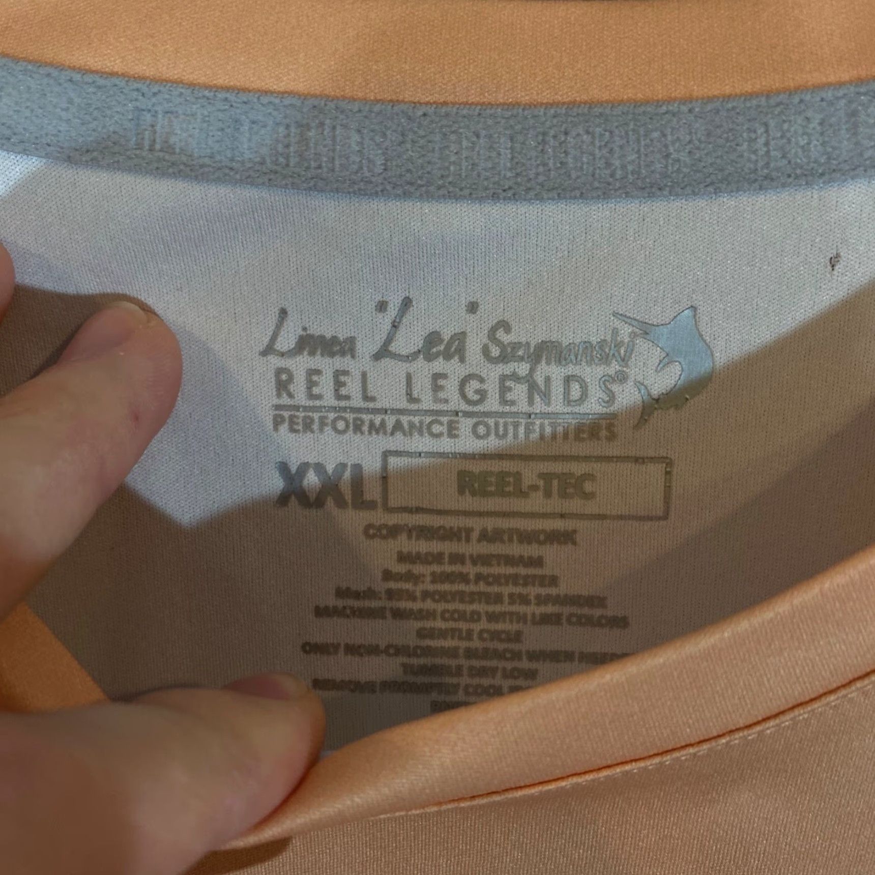 Vintage Reel Legends Shirt Mens 2XL White Orange Fishing Tee Fish Short Sleeve Reel-Tec Size US XXL / EU 58 / 5 - 5 Thumbnail
