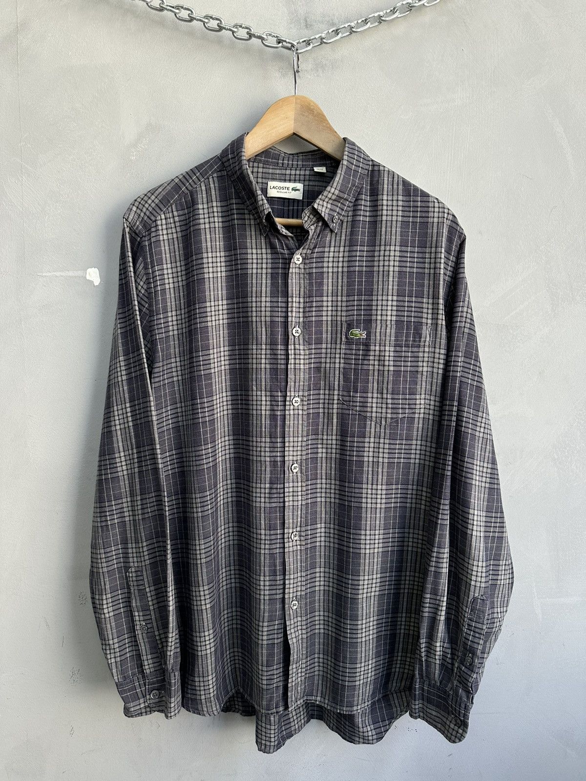 Lacoste Vintage Shirt y2k Lacoste Nova check Japanese Avantgarde Size US L / EU 52-54 / 3 - 1 Thumbnail