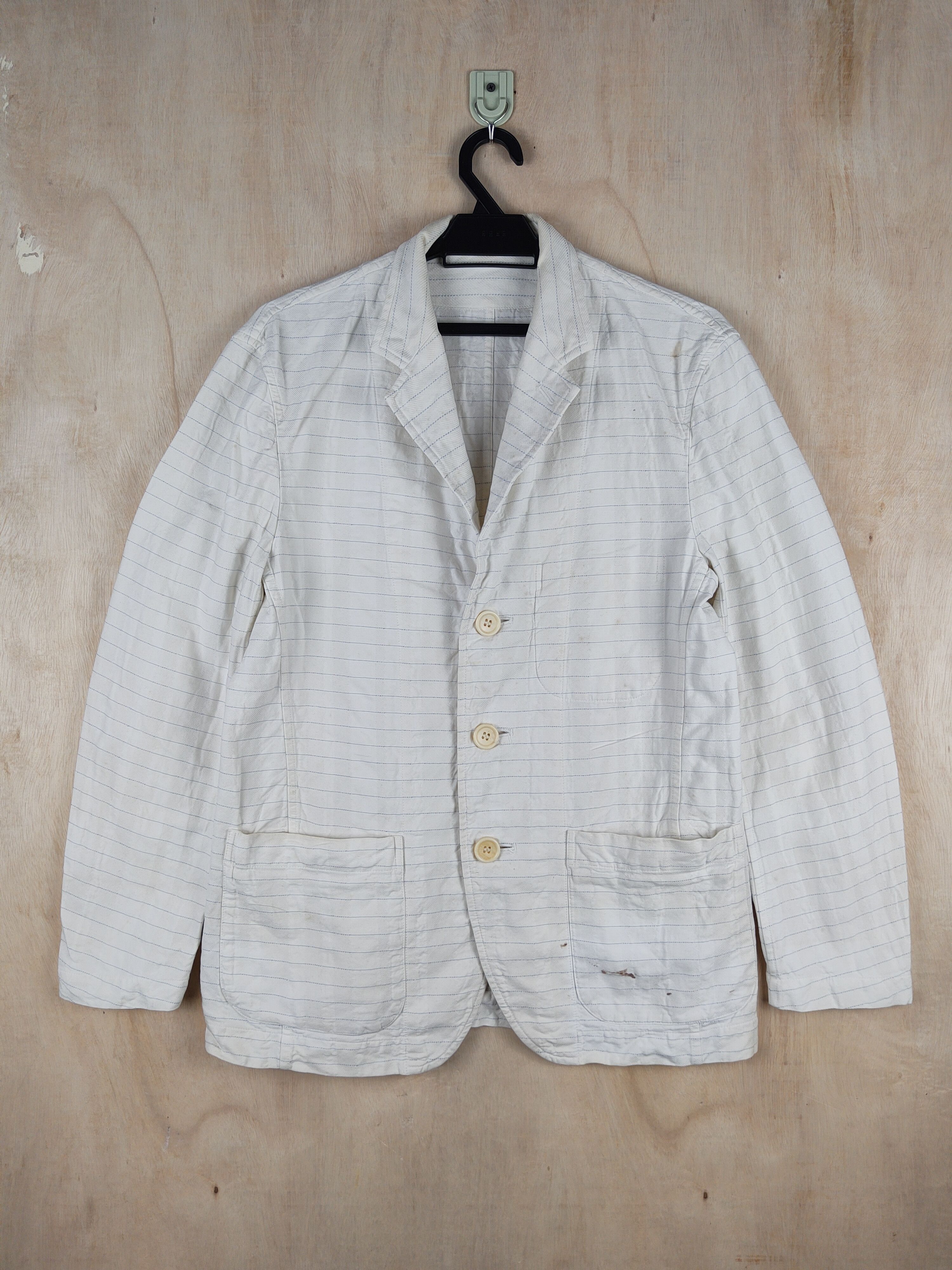 DL Issey Miyake A-Poc stripe White jacket Blazers #S2492