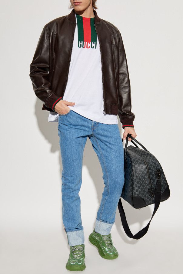 Gucci o1mt1gz0226 Cotton Jersey T-Shirt With Print in White Size US XXL / EU 58 / 5 - 2 Thumbnail