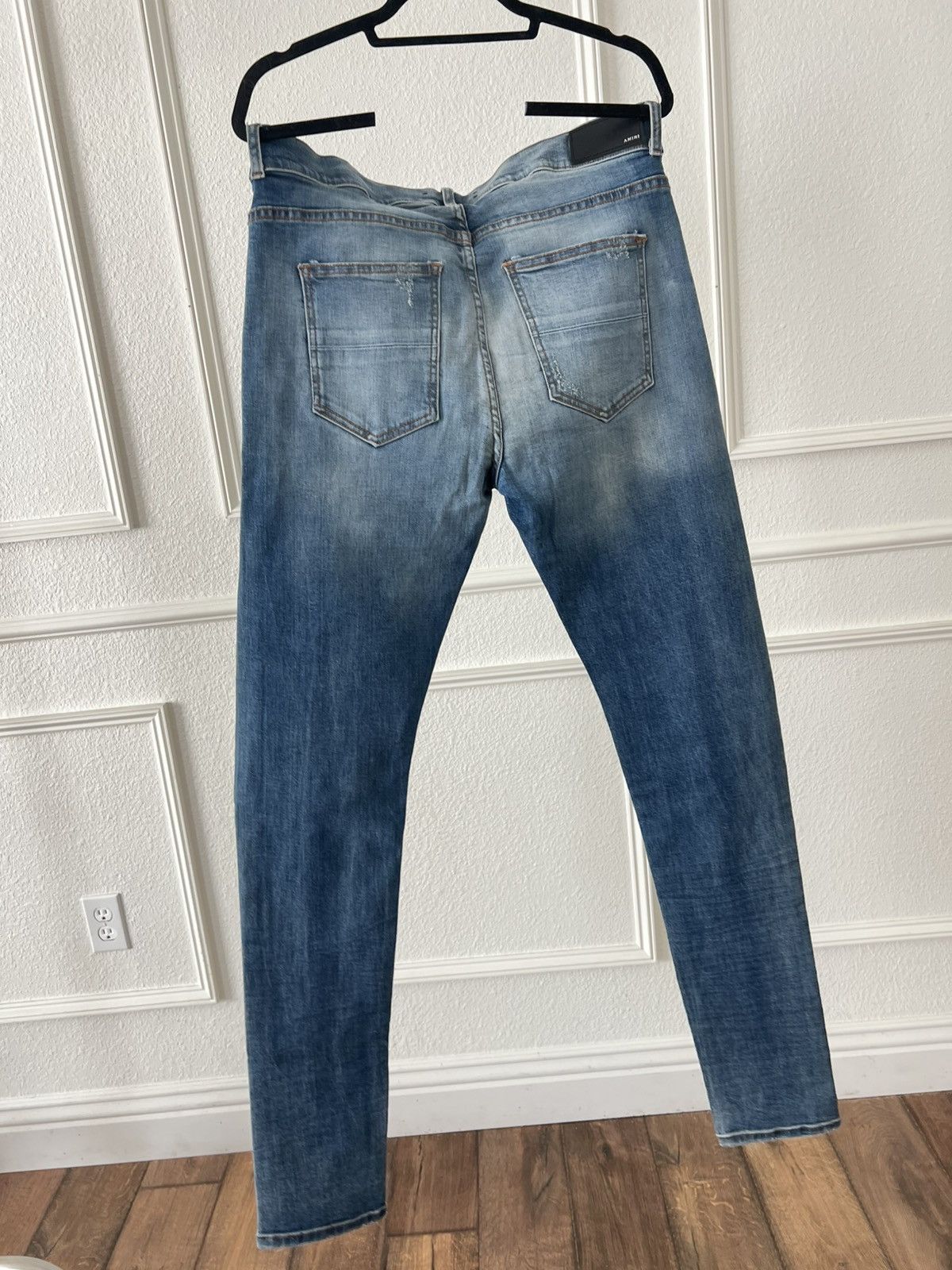 Amiri Original Amiri blue jean white leather patch Size US 34 / EU 50 - 7 Thumbnail