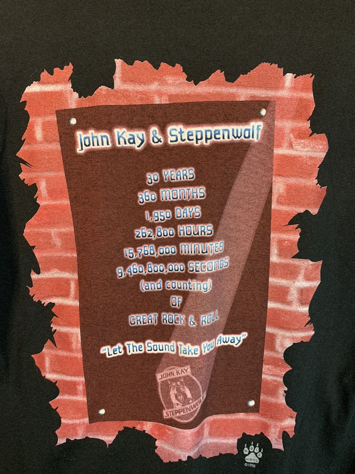 Band Tees × Vintage *RARE* Vintage 90’s Steppenwolf & John Kay Anniversary Shirt Size US M / EU 48-50 / 2 - 3 Thumbnail