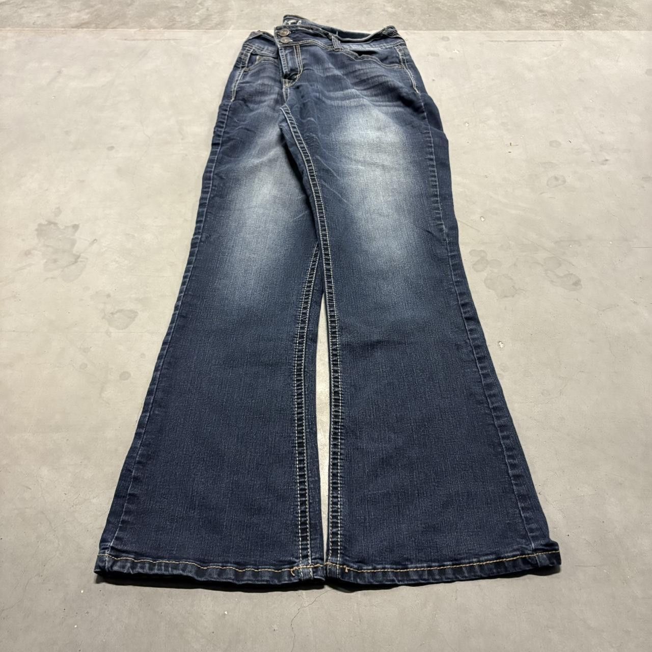 Vintage Vintage Flared Low Rise Dark Wash Denim Jeans! Size US 36 / EU 52 - 1 Thumbnail