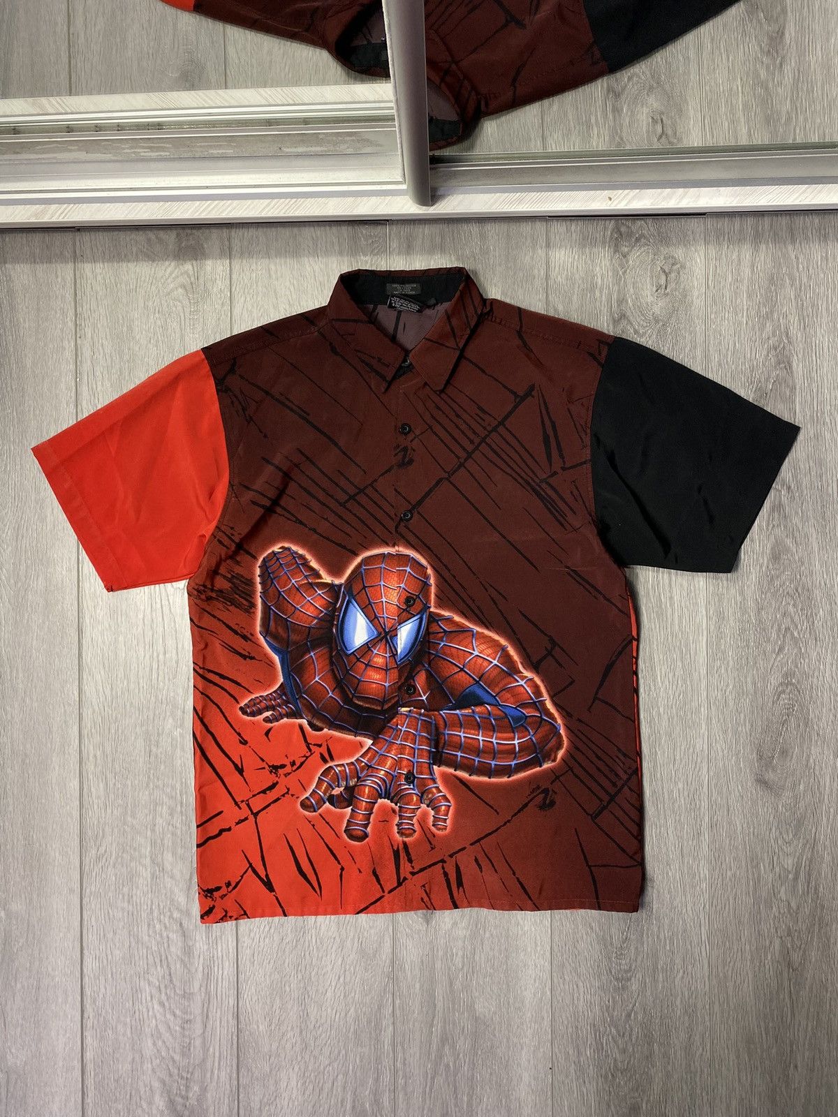 Marvel Comics × Vintage Crazy Vintage Spider-Man Button Up All Over Printed Shirt Size US L / EU 52-54 / 3 - 1 Thumbnail