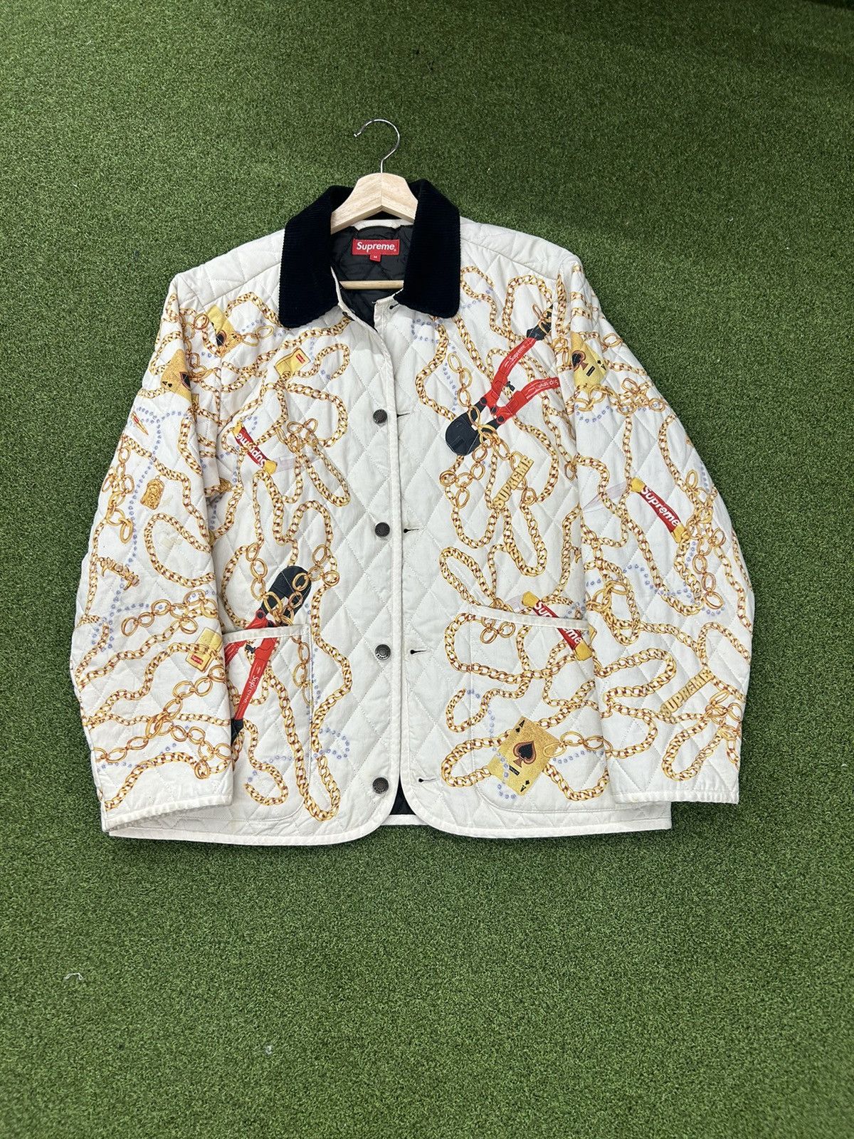 image of Supreme Bomber Jacket in White, Men's (Size Medium)